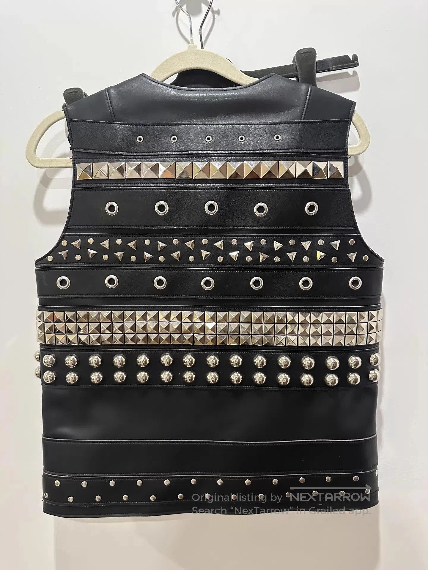 Junya Watanabe Black Studded Leather Vest with Buckle Detail. Size US S / EU 44-46 / 1 - 4 Thumbnail