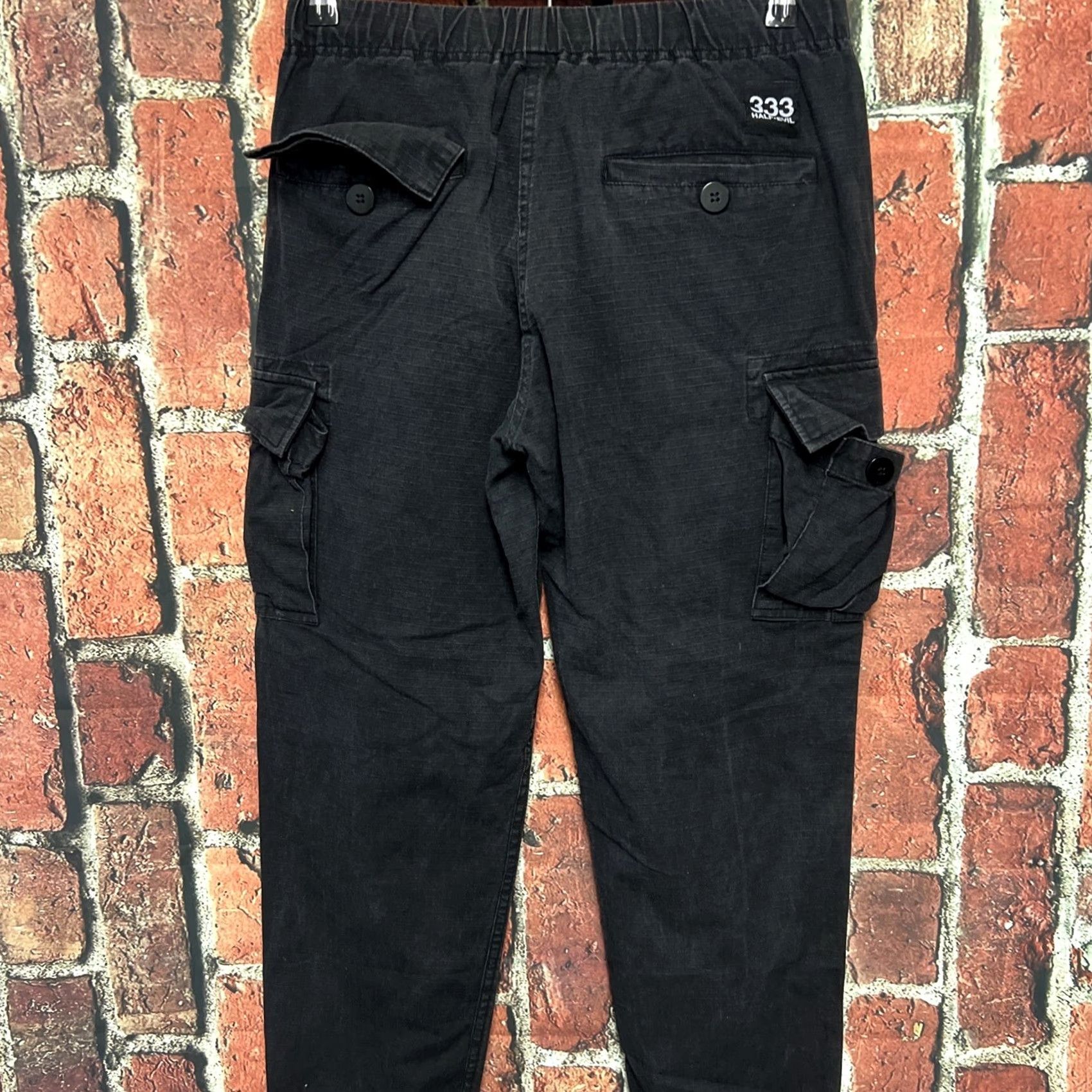 Half Evil VINTAGE 333 Half-Evil Mens Black Cargo Pants Small Size US 29 - 4 Thumbnail