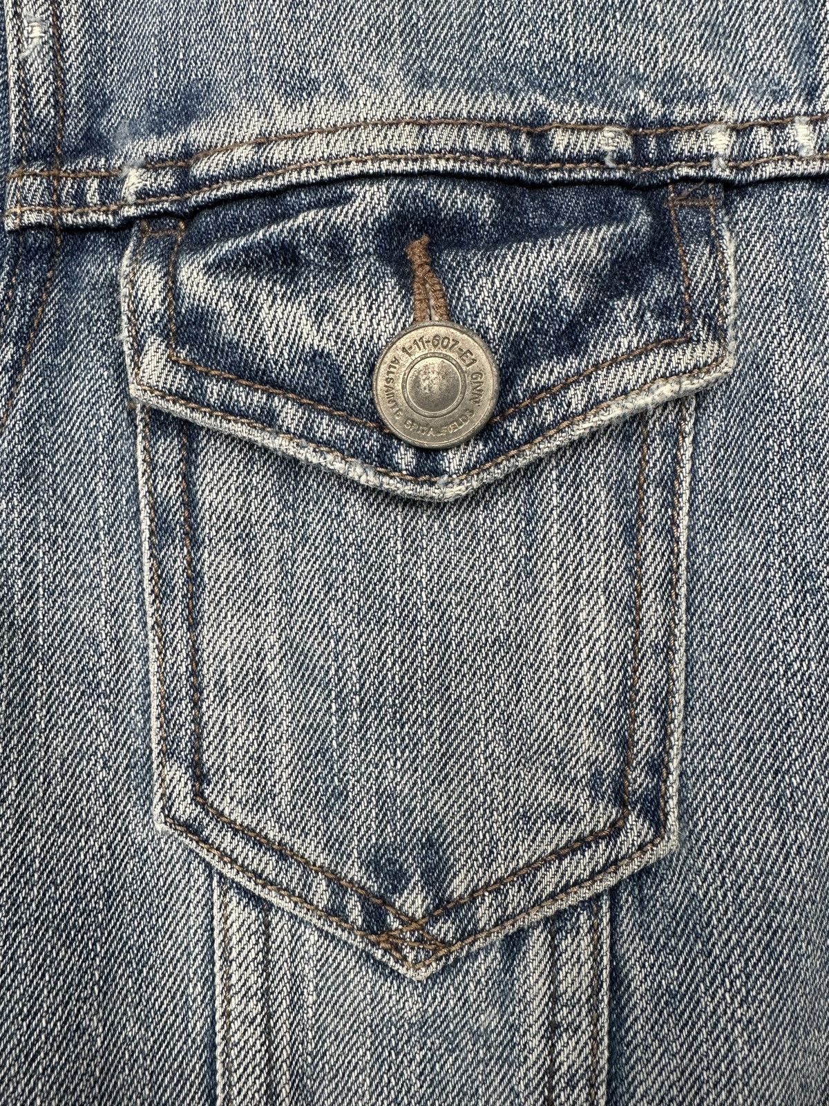 Allsaints ALLSAINTS Japanese Fabric Kiku Denim Trucker Jacket size S Size US S / EU 44-46 / 1 - 9 Thumbnail