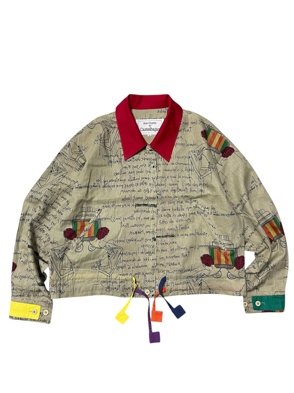 Jean Charles De Castelbajac × Vintage Vintage ART Castelbajac Cropped Light Jacket Size M / US 6-8 / IT 42-44 - 1 Thumbnail