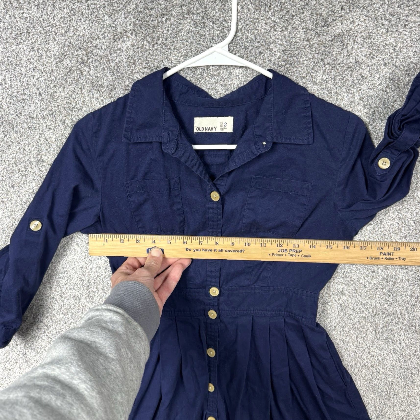 Old Navy Old Navy Shirt Dress 2 100% Cotton Retro 80s Teacher Military Coastal Utility Shirt Dress Women Adult Small Blue 90s Retro Modern Vintage: No Size XS / US 0-2 / IT 36-38 - 7 Thumbnail