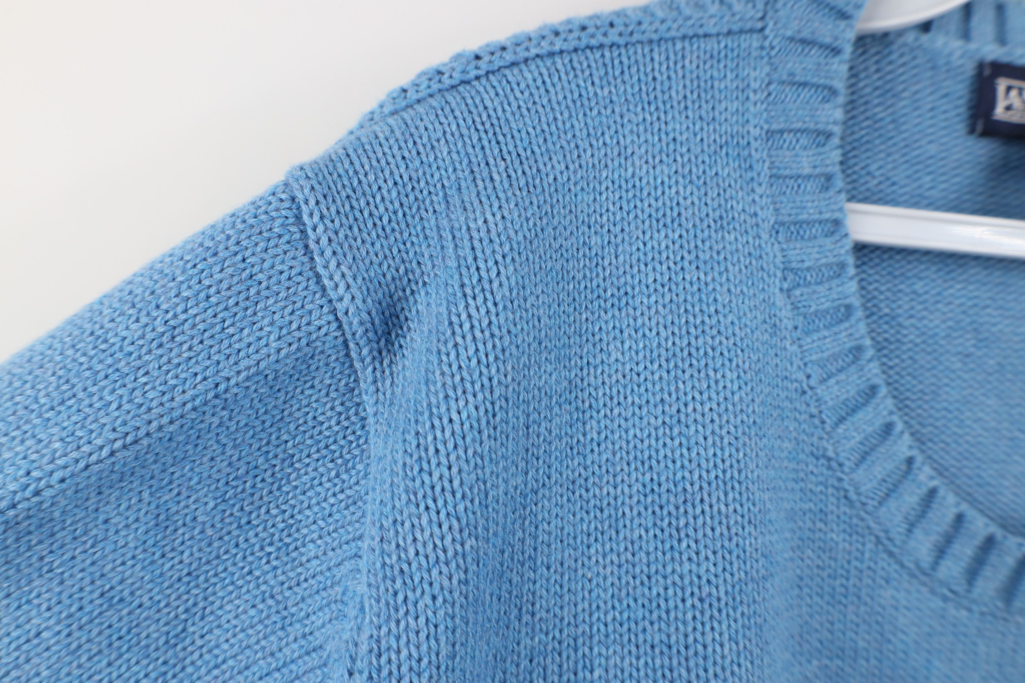 Lands' End Vintage 90s Lands End Blank Cotton Knit Short Sleeve Sweater Size XXL / US 16-18 / IT 52-54 - 6 Thumbnail
