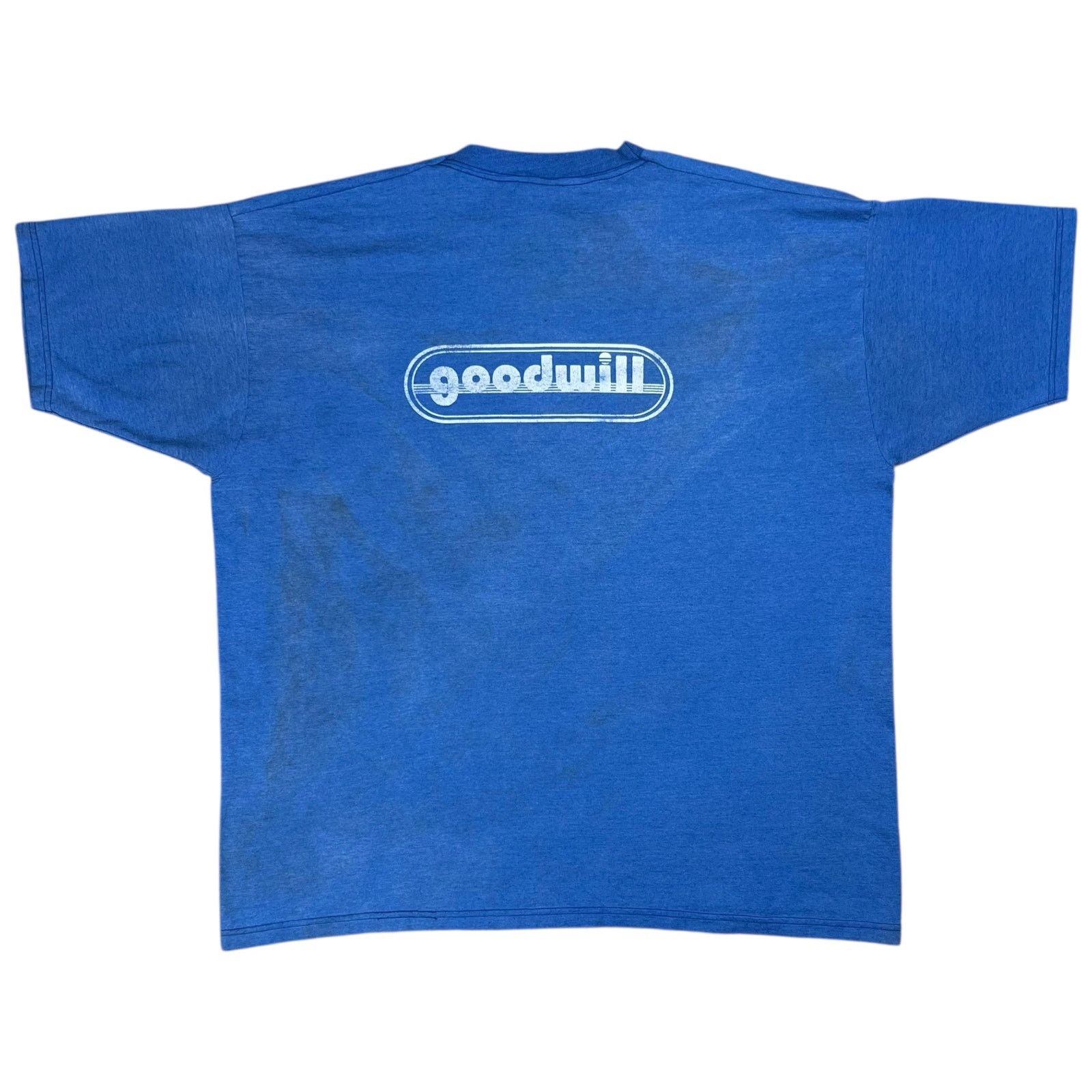 Fruit Of The Loom × Vintage Vintage 90s goodwill thrift store faded blue tee (XXL) Size US XXL / EU 58 / 5 - 8 Thumbnail