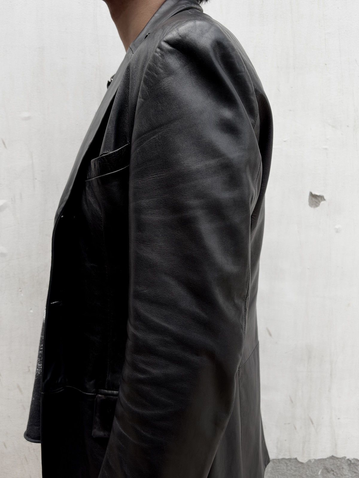 Jil Sander raf simons era lamb leather blazer jacket Size US M / EU 48-50 / 2 - 12 Thumbnail