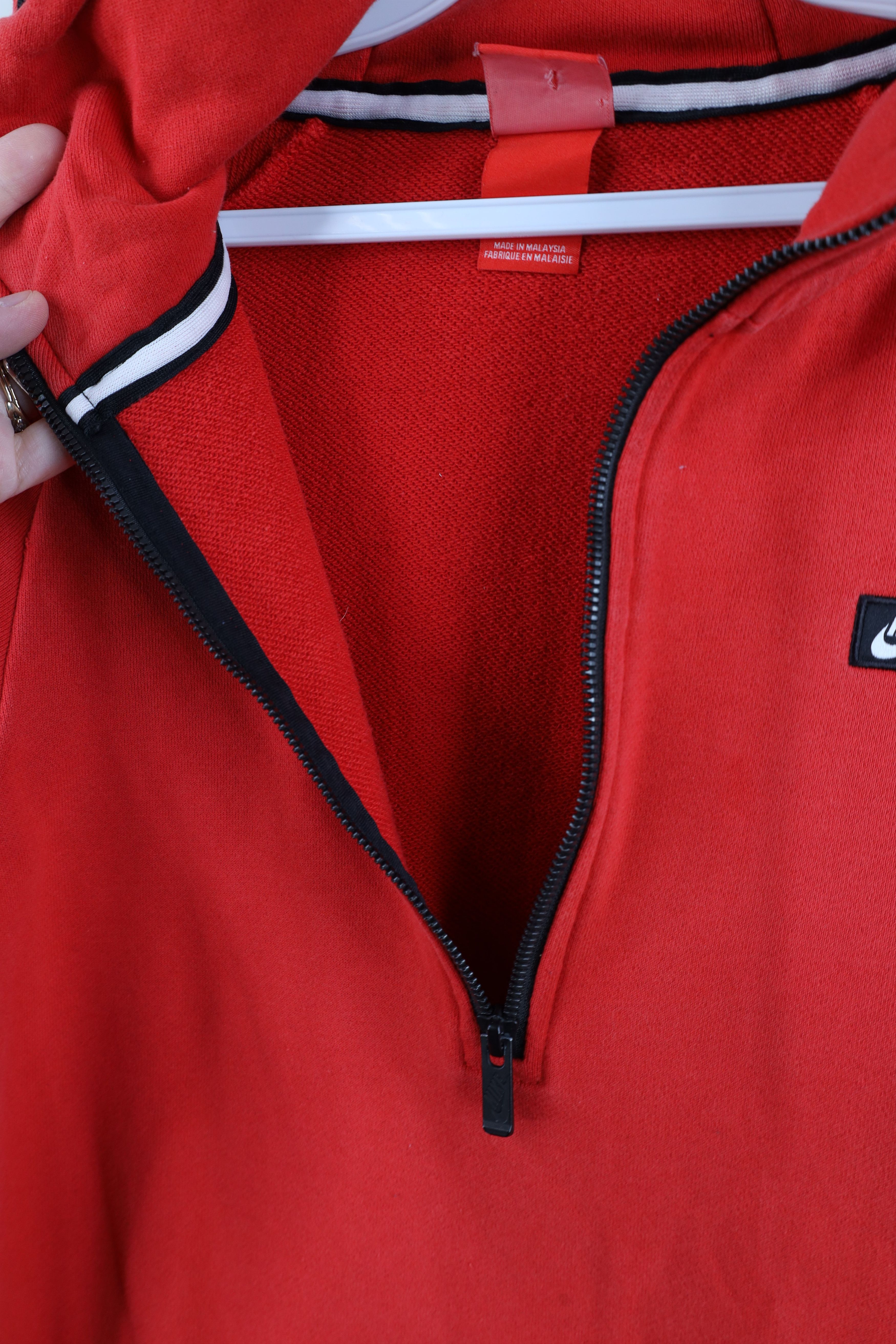 Nike Vintage Y2K Nike Scott Mini Swoosh Box Logo Half Zip Hoodie Size US S / EU 44-46 / 1 - 10 Thumbnail