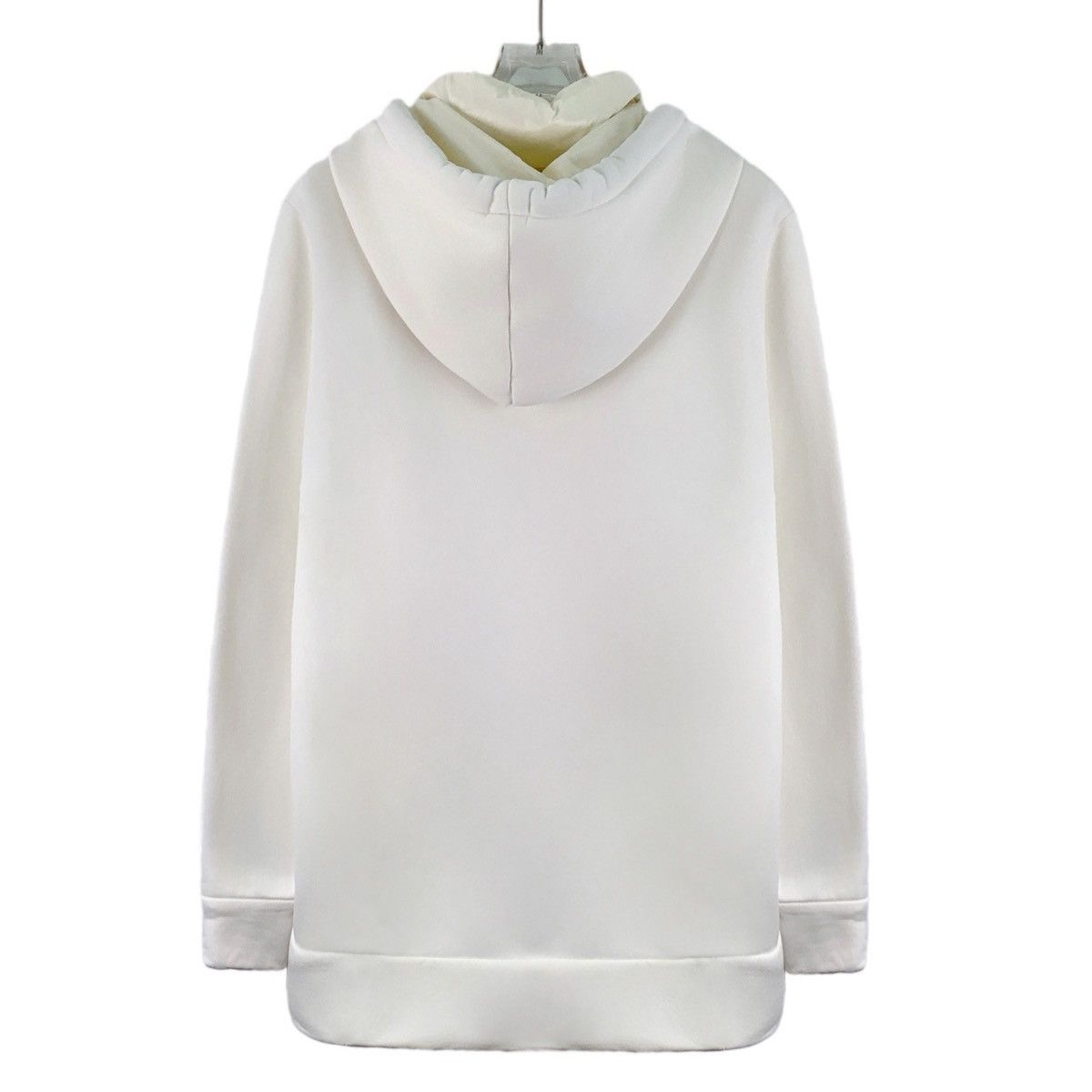Moncler Moncler Logo Flocked Hooded Drawstring Sweatshirt K26WX Size US M / EU 48-50 / 2 - 2 Thumbnail
