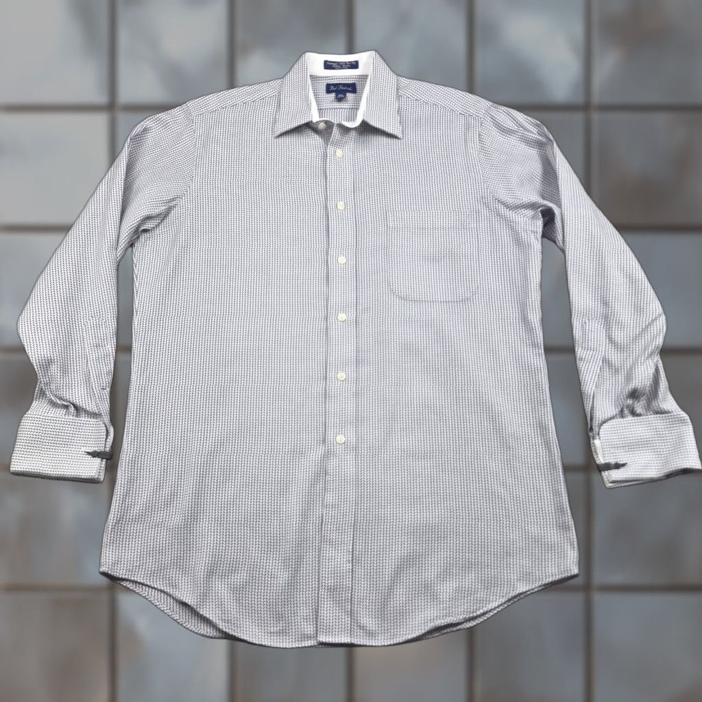 Vintage Paul Fredrick Shirt Mens 15.5 33 Regular Fit Button Up French Cuff Dress Shirt Size 42R - 1 Thumbnail