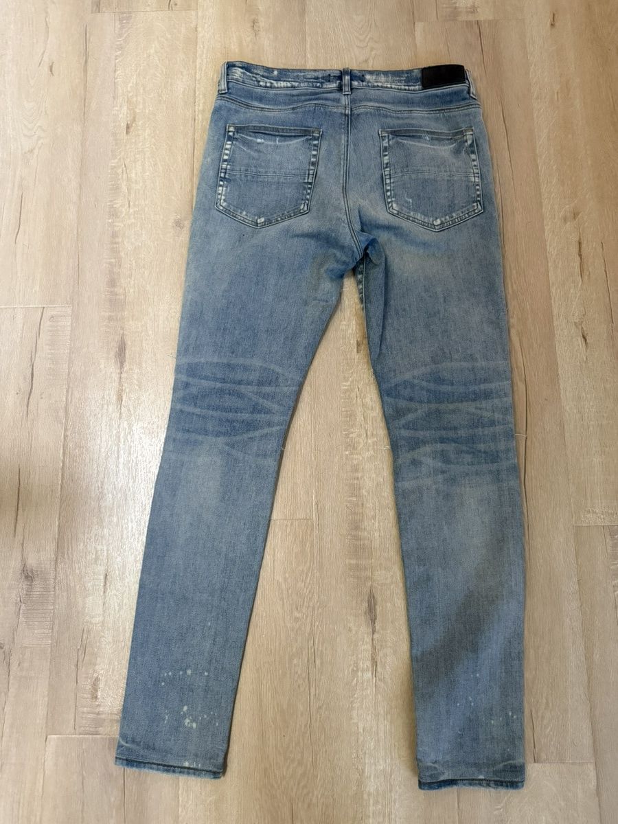 Amiri Amiri Denim Light Blue Paisley Print Jeans Size US 36 / EU 52 - 3 Thumbnail
