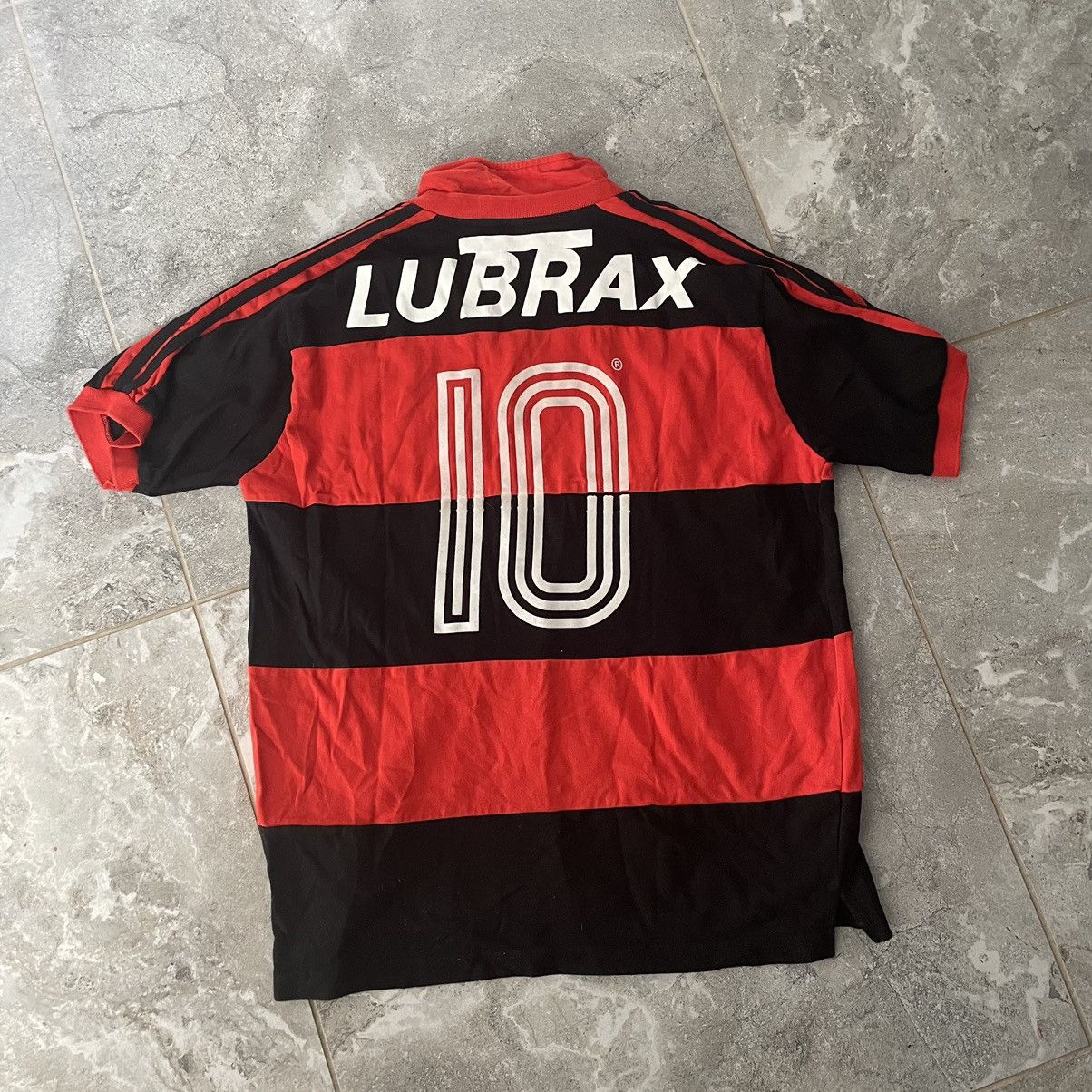 Vintage Retro 10 Flamengo Maglia jersey Lubrax SHIRT MAILLOT TRIKOT Size US L / EU 52-54 / 3 - 2 Thumbnail