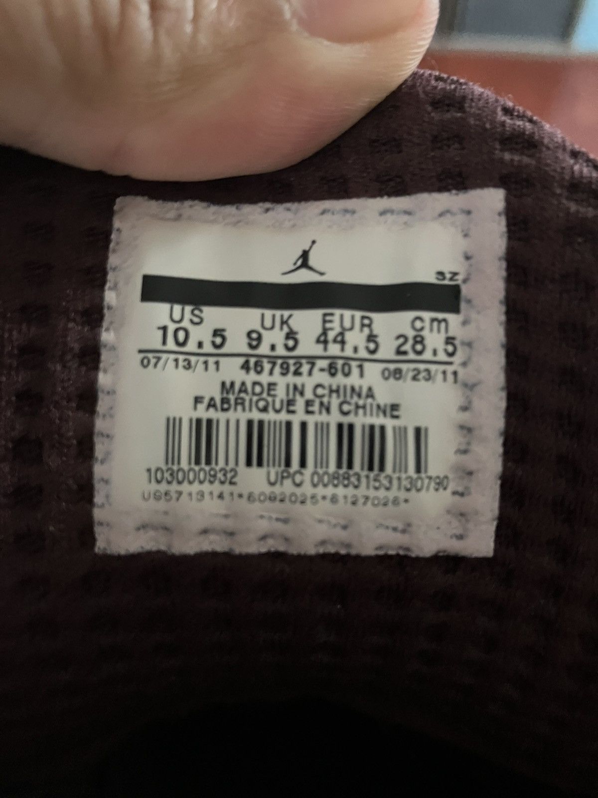 Nike 2011 Nike Air Jordan Mens Flight 45 Trek Burgundy 467927-601 Size US 10.5 / EU 43-44 - 6 Thumbnail