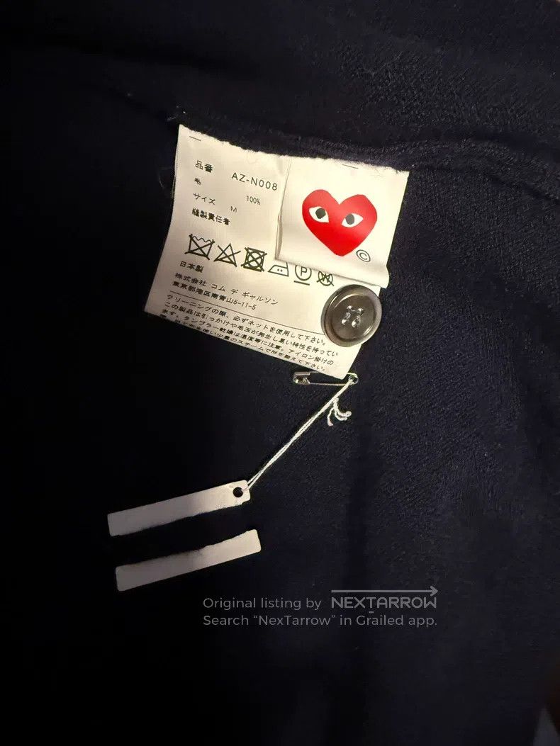 Comme des Garcons Comme Des Garcons Red heart knit long-sleeve open-front sw Size M / US 6-8 / IT 42-44 - 3 Thumbnail
