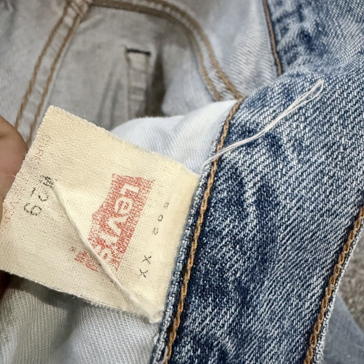 Levi's Vintage Clothing Vintage Big E Levis 502xx Selvedge 80s 90s Faded Aging Denim Size US 29 - 18 Thumbnail