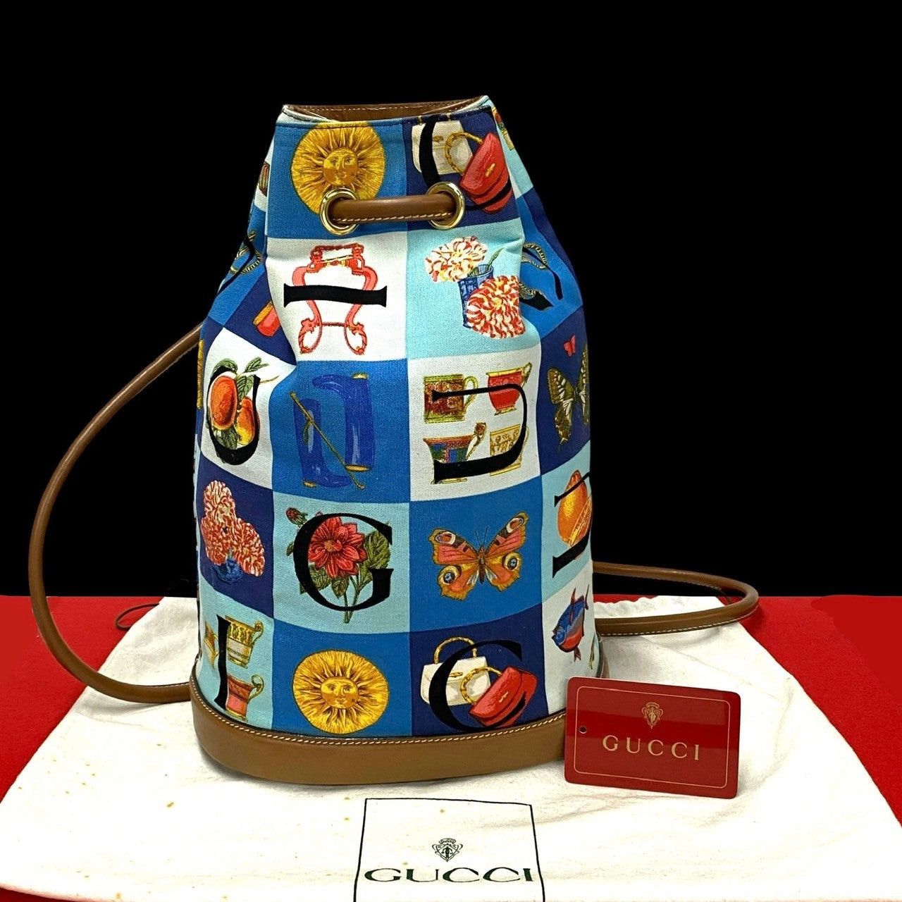 Gucci Gucci Backpack Blue Leather Size ONE SIZE - 1 Thumbnail
