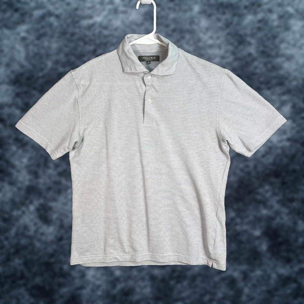United Arrows United Arrows Gray Striped Polo Shirt Mens Medium Short Sleeve Casual Size US M / EU 48-50 / 2 - 1 Thumbnail
