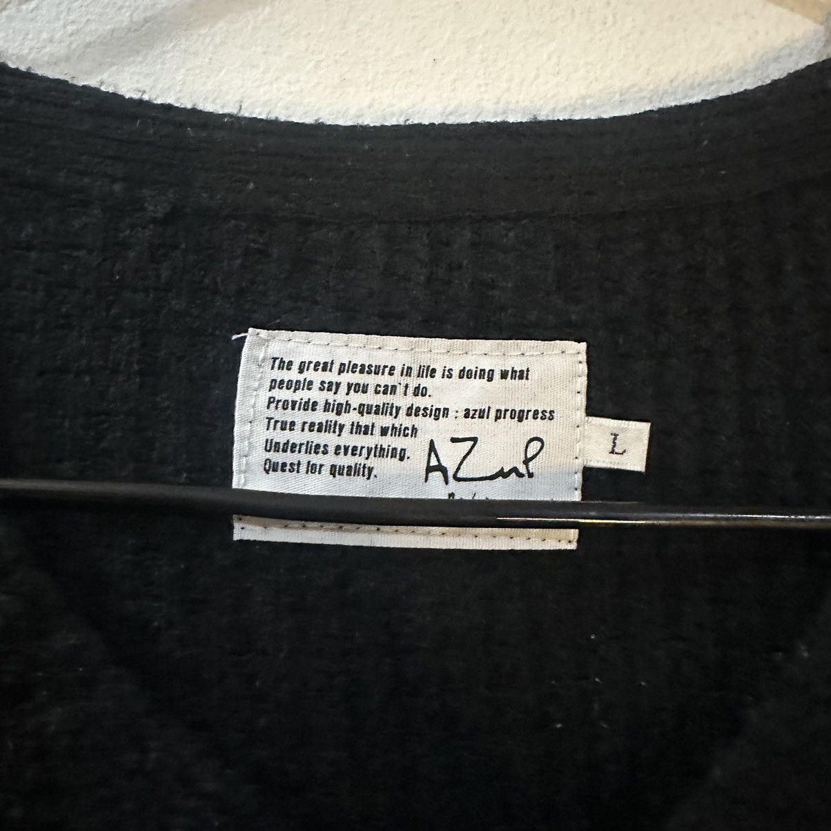 Affliction × Japanese Brand × MOUSSY Azul By Moussy Black Knit Size US L / EU 52-54 / 3 - 4 Thumbnail