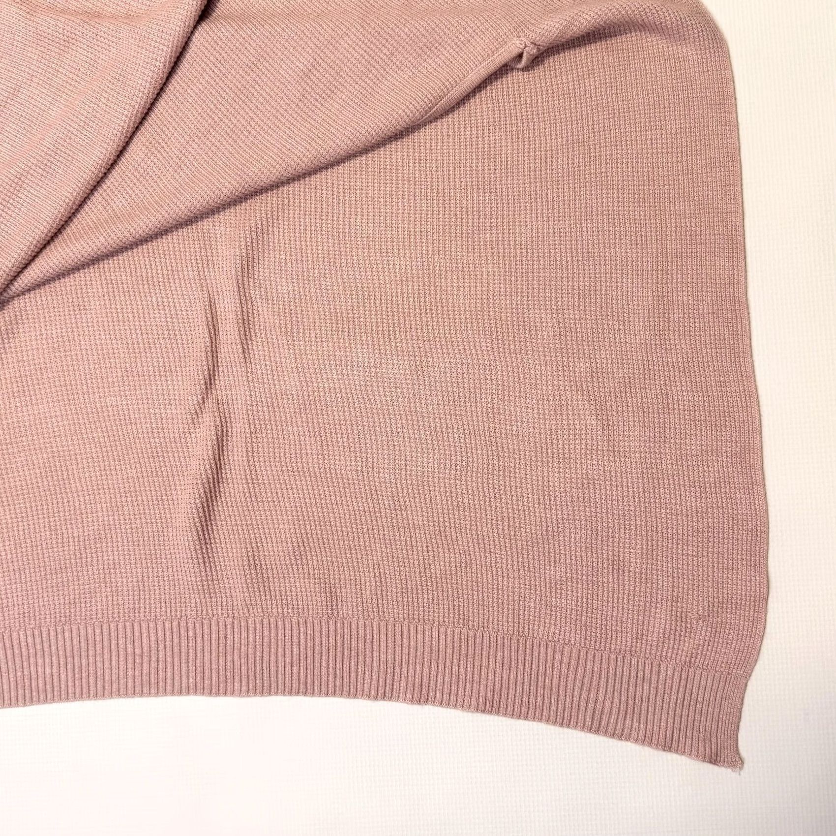Lululemon Lululemon Forward Flow Cape Womens One Size Pink Waffle Knit Asymmetrical Hem Sweater Capes Size ONE SIZE - 7 Thumbnail