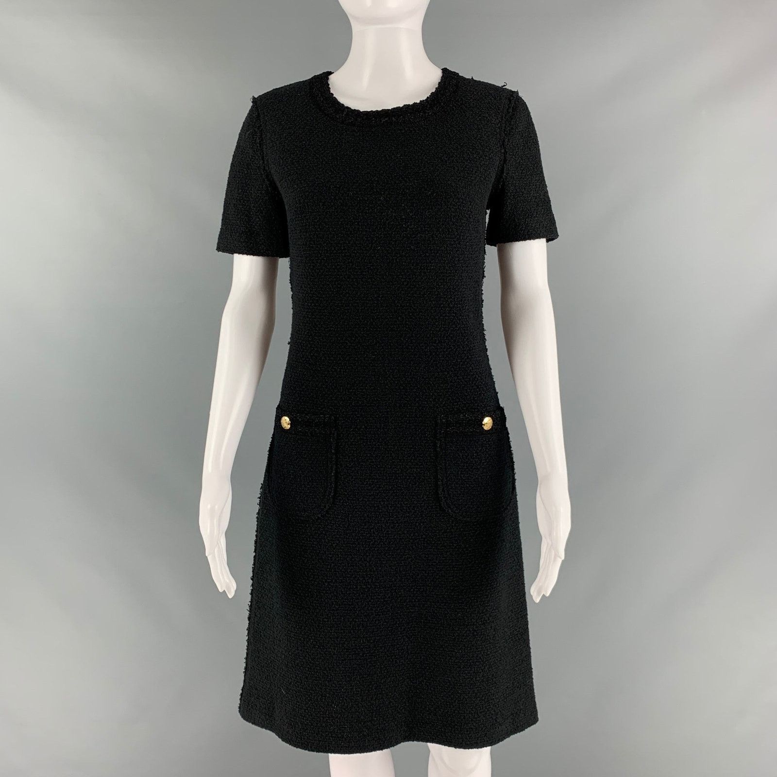 Size 4 Black Cotton Blend Cropped Below Knee Outfits