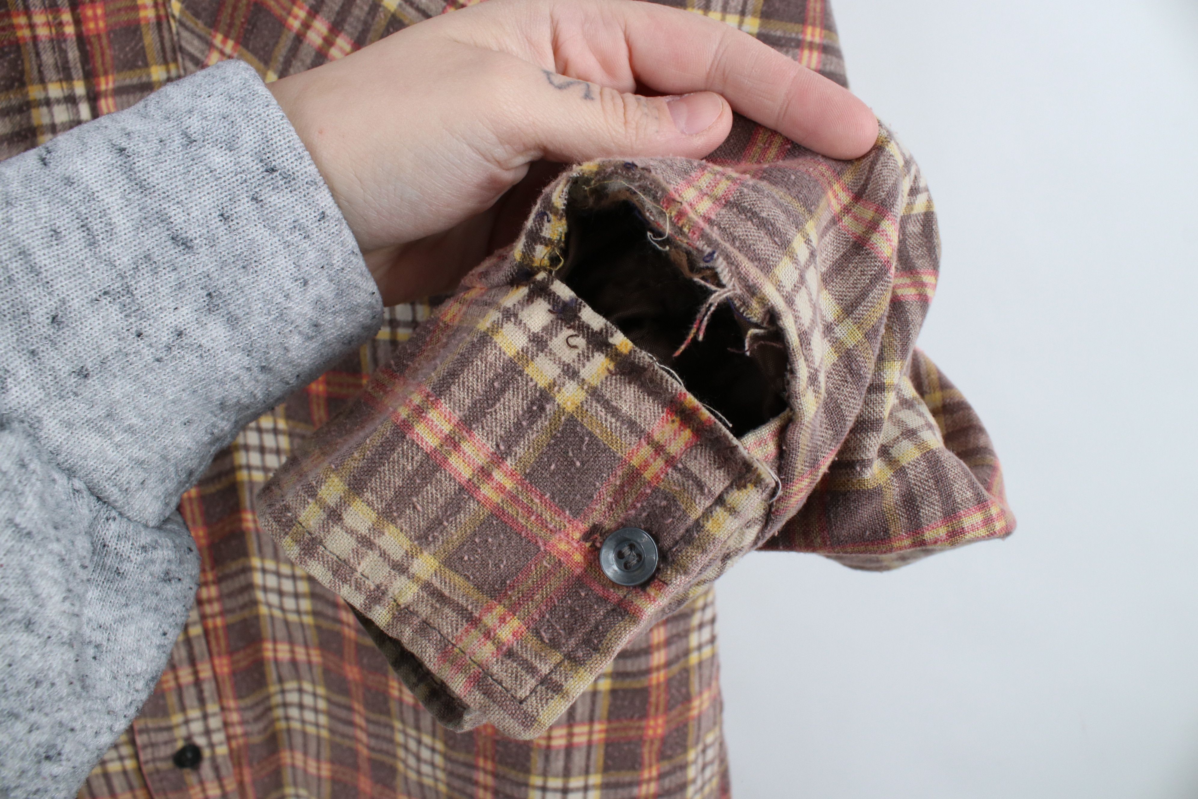 Vintage Vintage 70s Streetwear Flannel Button Shirt Jacket USA Size US L / EU 52-54 / 3 - 6 Thumbnail