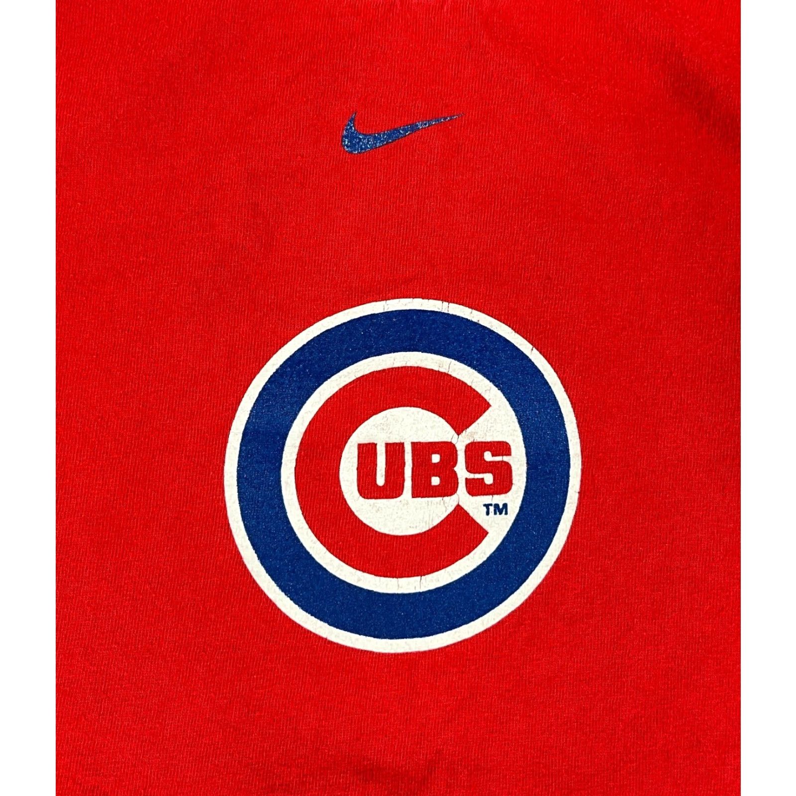 Nike VINTAGE Nike Team Chicago Cubs MLB T-Shirt Mens Double-Sided Size L Red Logo Short Sleeve Crew Neck 90s Size US L / EU 52-54 / 3 - 4 Thumbnail