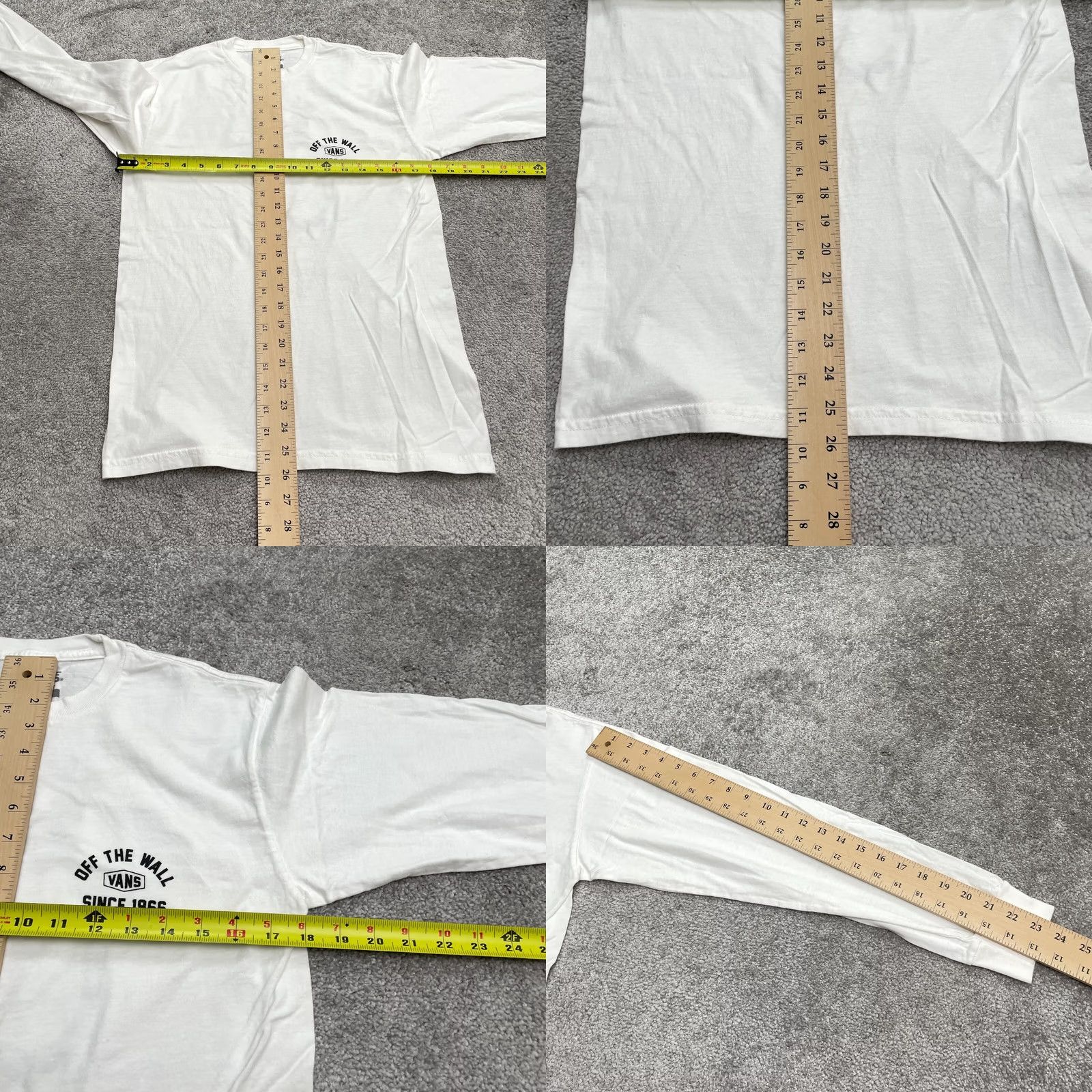 Vans VANS Classic Fit Graphic T-Shirt Mens Small White Long Sleeve Cotton Crew Tee Size US S / EU 44-46 / 1 - 8 Thumbnail