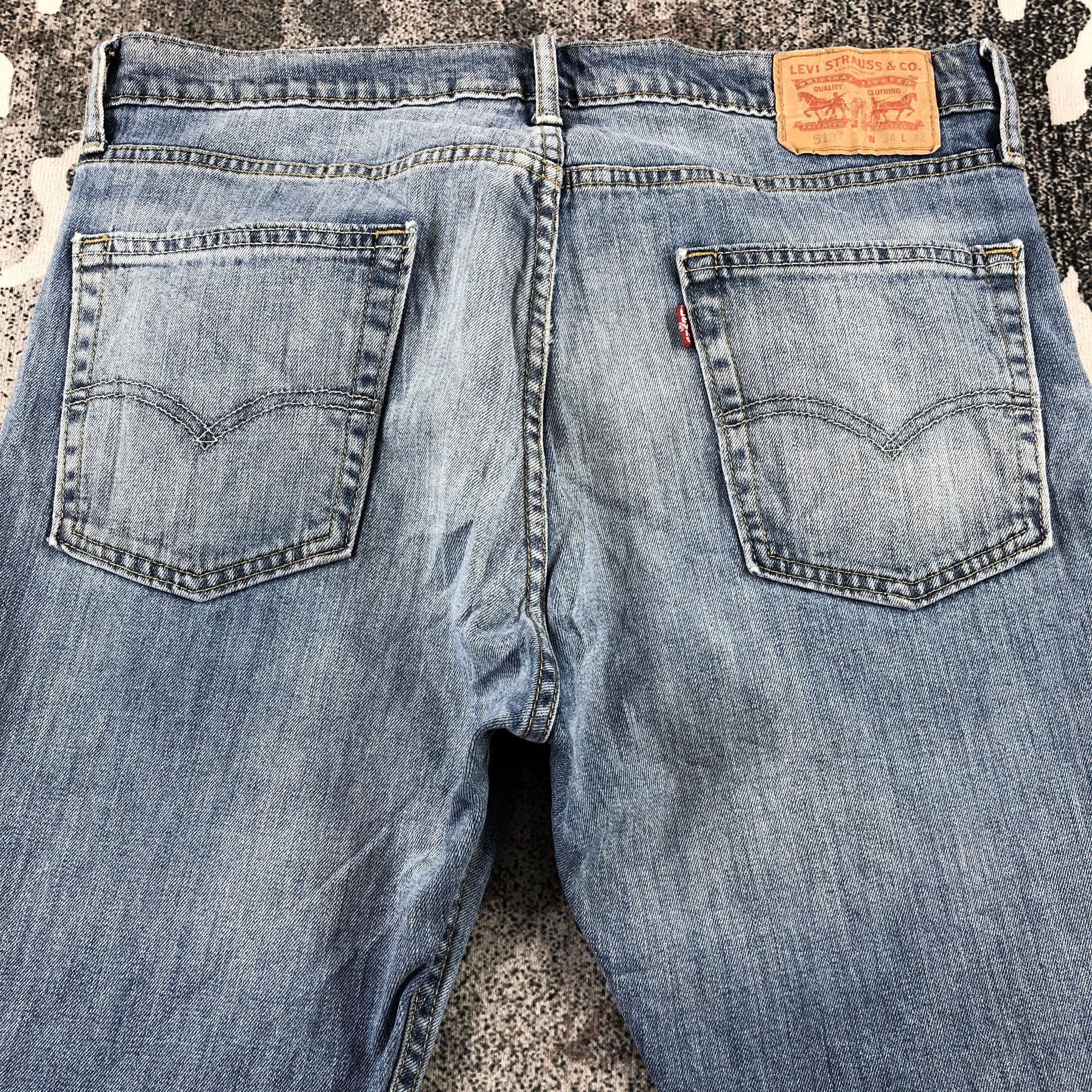 Levi's Vintage Levis 513 Jeans Medium Blue Denim KJ1378 Size US 34 / EU 50 - 4 Thumbnail