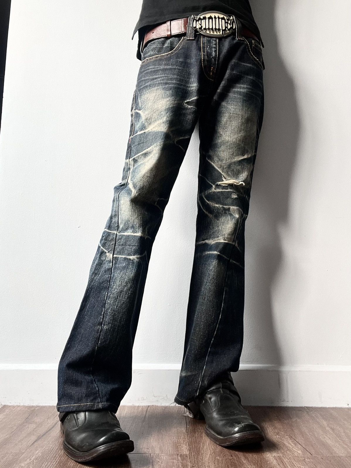 Tornado Mart Tornado Mart Avant-Garde Flared Jeans Size US 30 / EU 46 - 5 Thumbnail