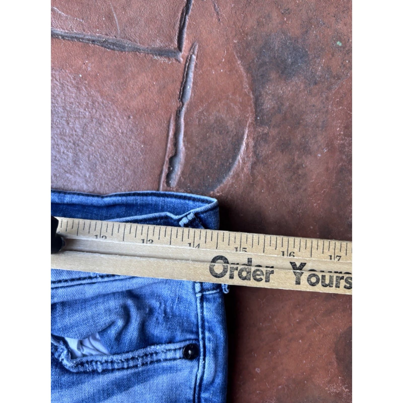 True Religion VINTAGE? No, but True Religion Halle Skinny Mid Rise Cargo Jeans Women’s 28 Blue Distressed Size 28" / US 6 / IT 42 - 5 Thumbnail