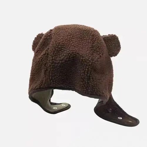 Japanese Brand × Vintage New Brown Bear Ear Hat Scarf Beanies Size ONE SIZE - 4 Thumbnail