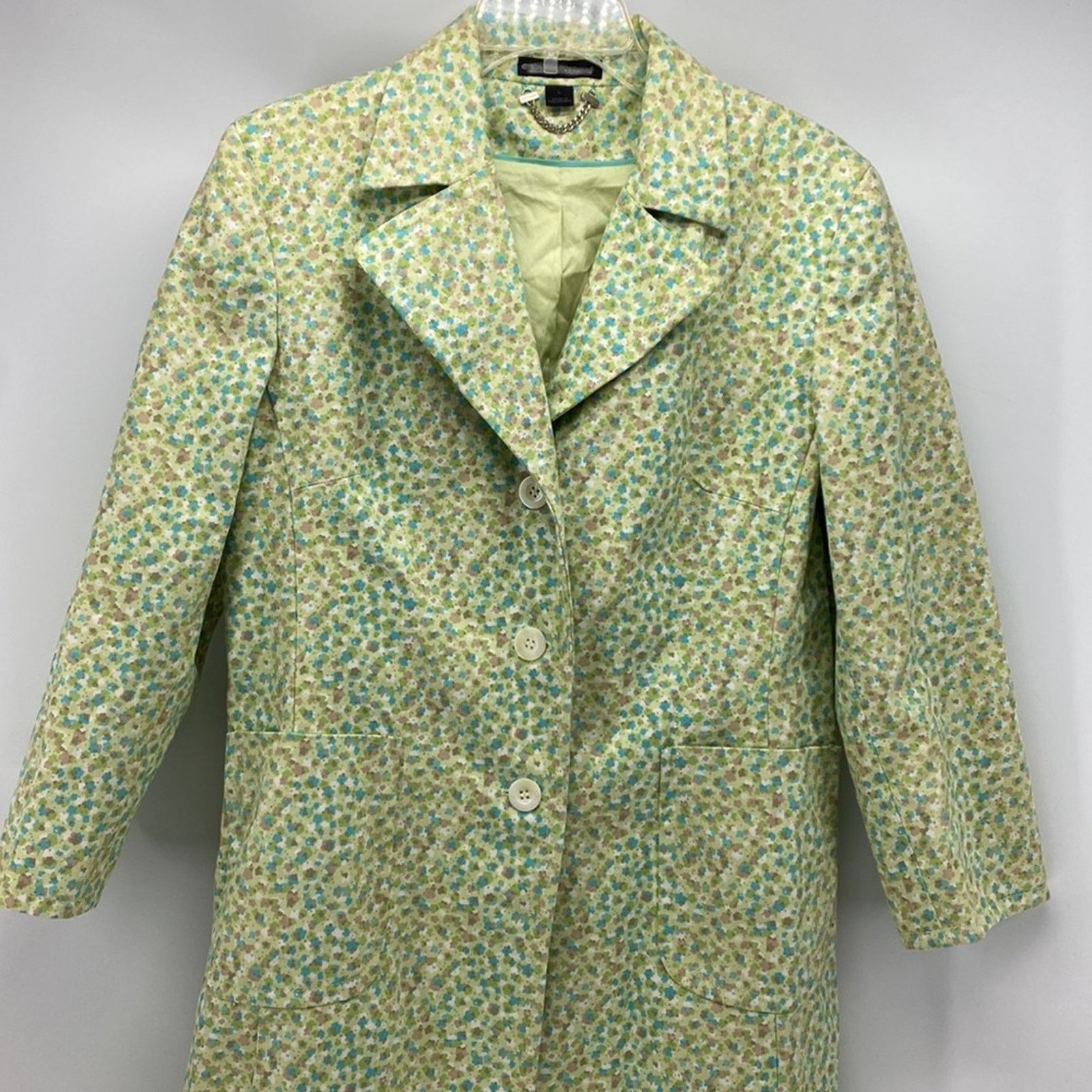 Express Express spring floral longline 3 quarter sleeve trench coat Size L / US 10 / IT 46 - 2 Thumbnail