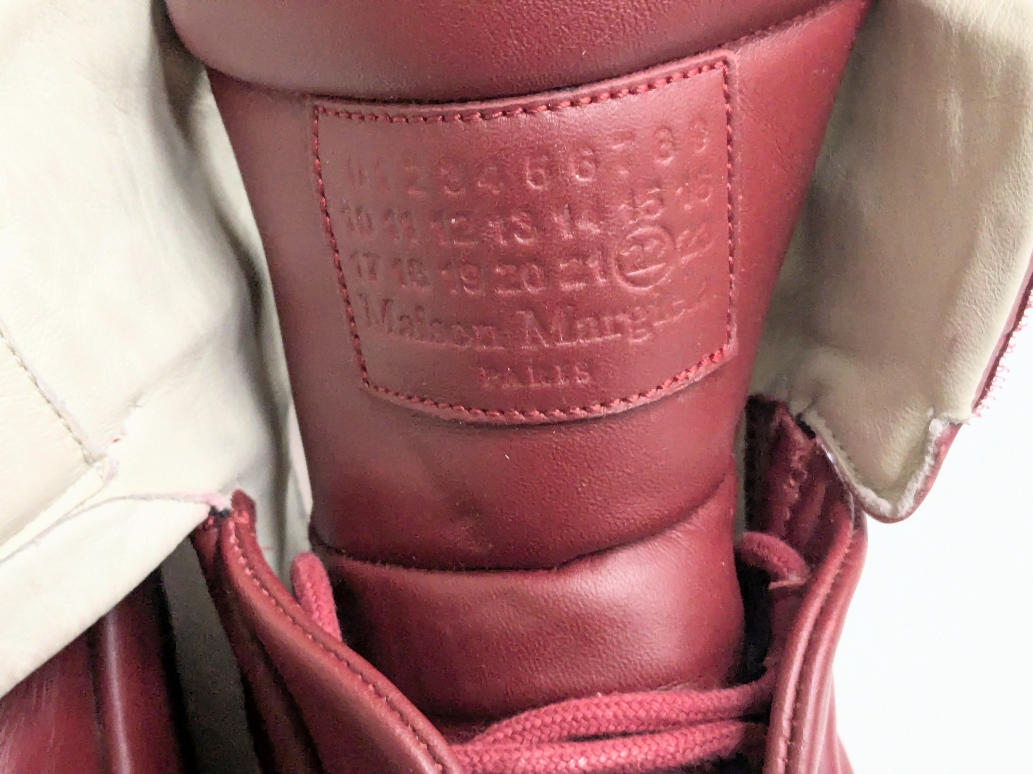 Maison Margiela Maison Margiela Future Burgundy Red 8 41 High Tops Leather Size US 8 / EU 41 - 6 Thumbnail