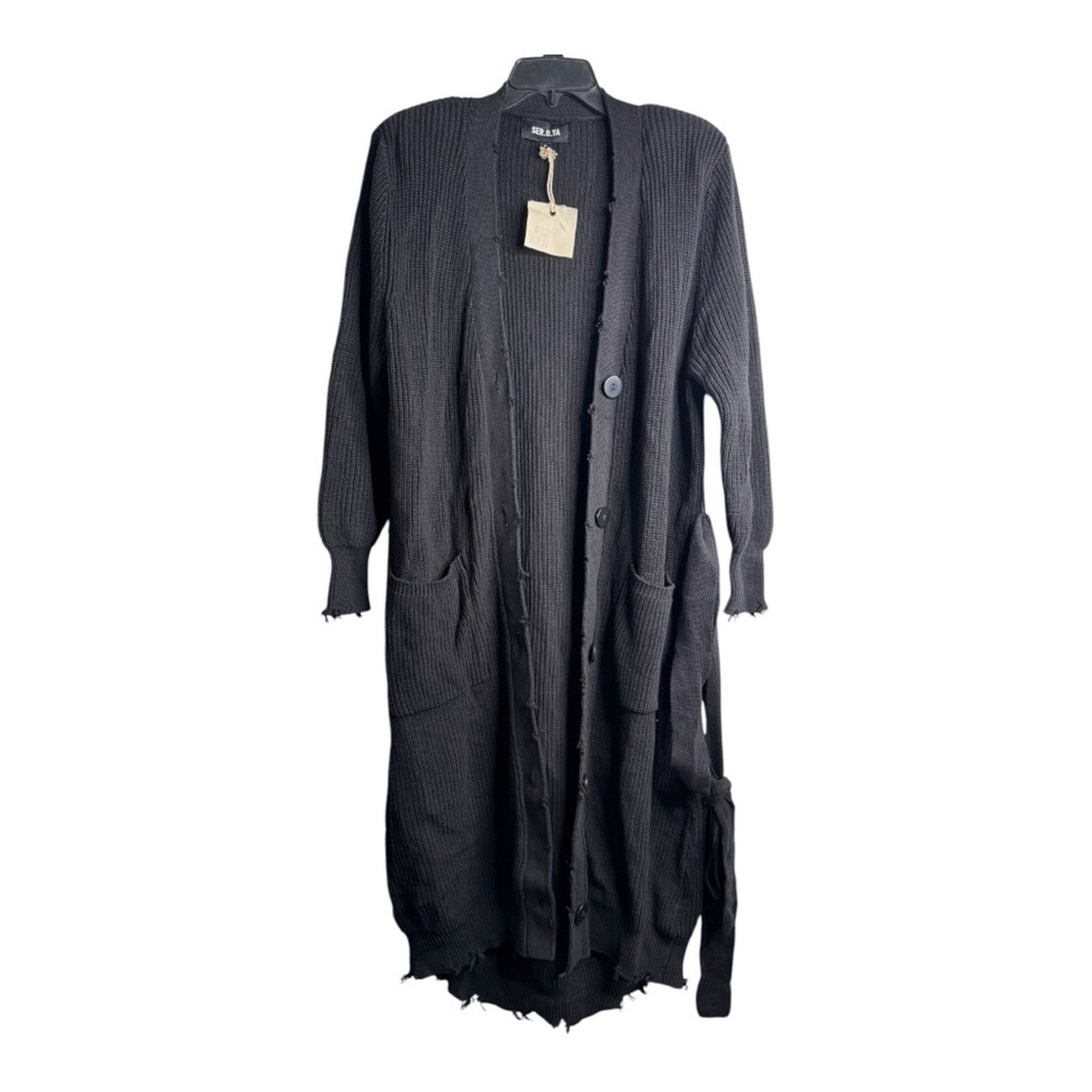 SER.O.YA NWT SER.O.YA Amanda Black Sweater Dress Size M / US 6-8 / IT 42-44 - 3 Thumbnail