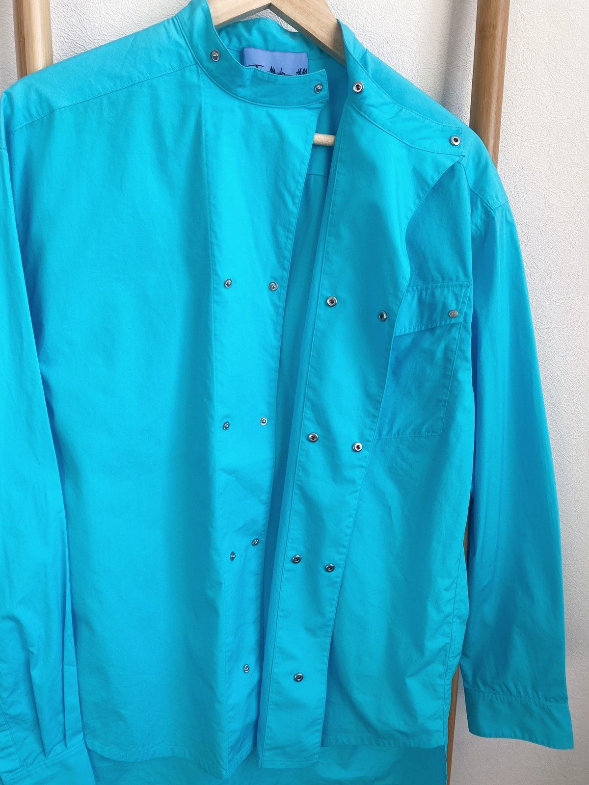 H&M × Mugler × Thierry Mugler Mugler x H&M Double-breasted Poplin Shirt Size М Size US M / EU 48-50 / 2 - 9 Thumbnail