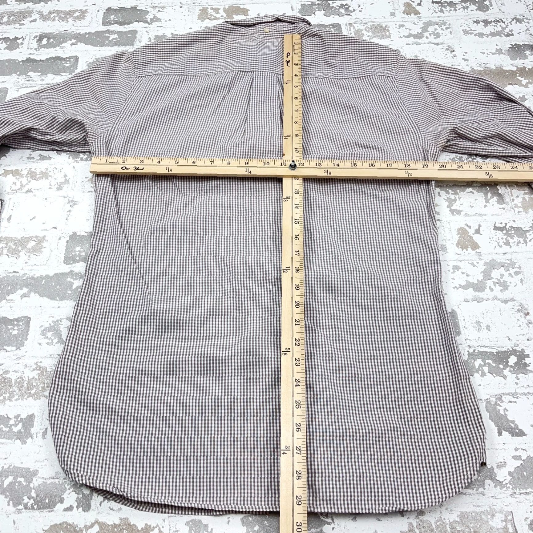 Brooks Brothers Brooks Brothers Shirt Men Small Gray White Striped Button-Up Dress Poplin Regular Sleeve Long Size 36R - 7 Thumbnail