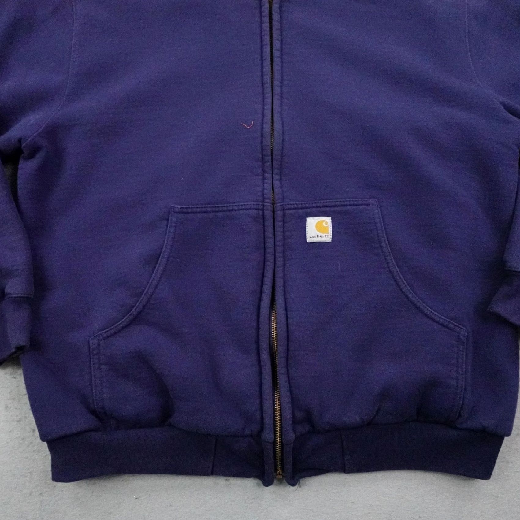Carhartt VINTAGE Carhartt Hoodie Mens Large Blue Thermal Lined Zip Sweatshirt Jacket Y2K Size US L / EU 52-54 / 3 - 3 Thumbnail