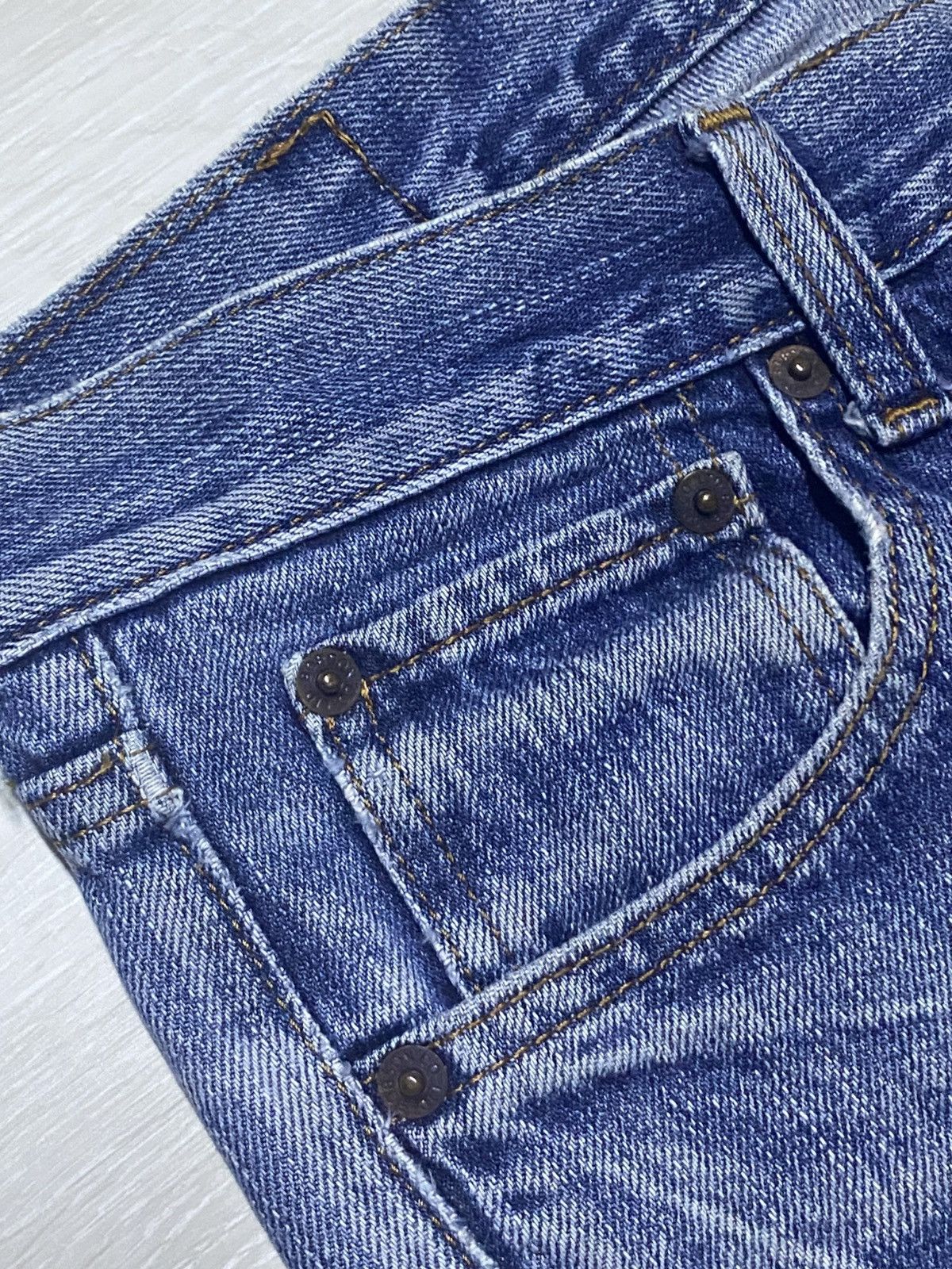If Six Was Nine Vintage Bobson Crack Wash Distressed Flare Bootcut Jeans Size US 31 - 9 Thumbnail
