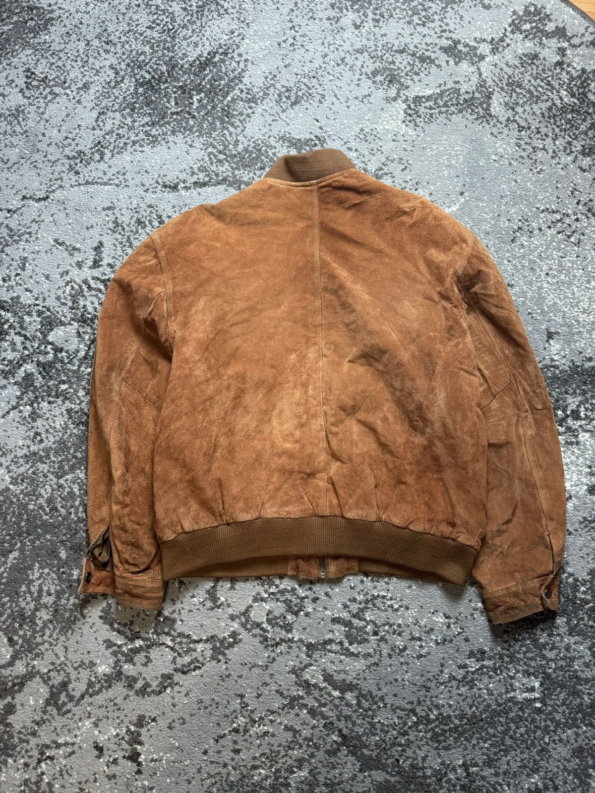 Japanese Brand × Vintage Vintage Y2K Suede Leather Avantgarde Aviator Bomber Jacket Size US L / EU 52-54 / 3 - 13 Thumbnail