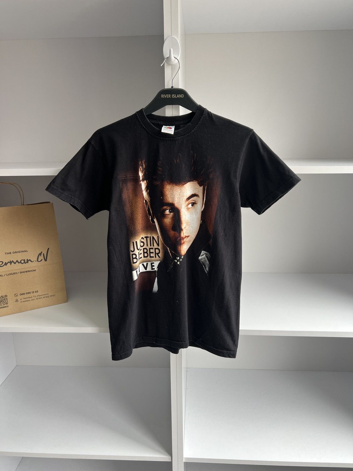 Band Tees × Vintage Vintage Justin Bieber Overprinted Tee Size US S / EU 44-46 / 1 - 2 Thumbnail