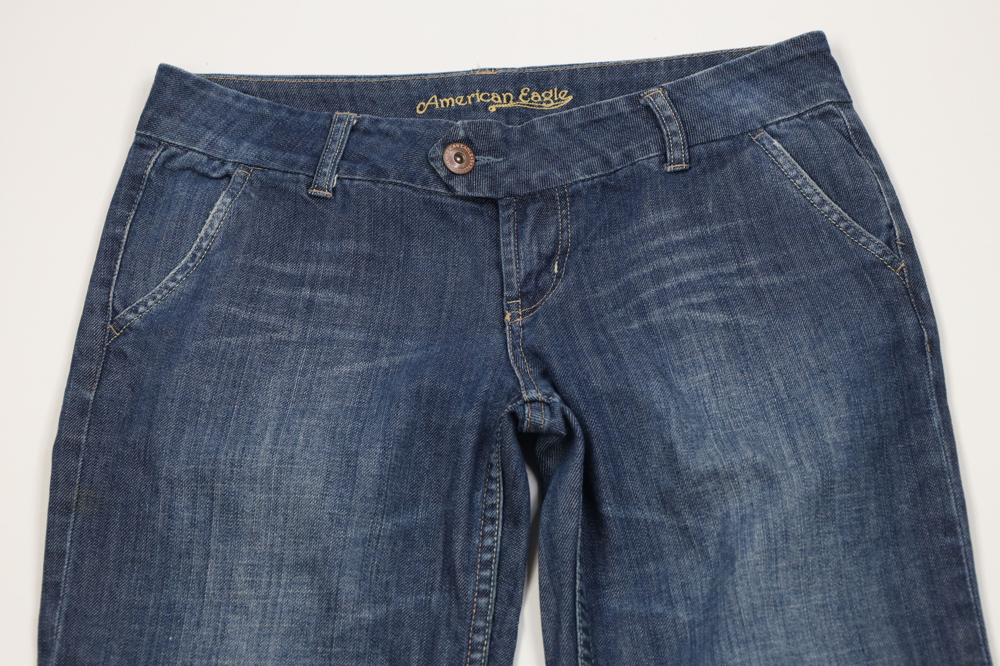 American Eagle Outfitters Vintage 90s Y2K American Eagle Outfitters Wide Leg Jeans Size 30" / US 8 / IT 44 - 2 Thumbnail