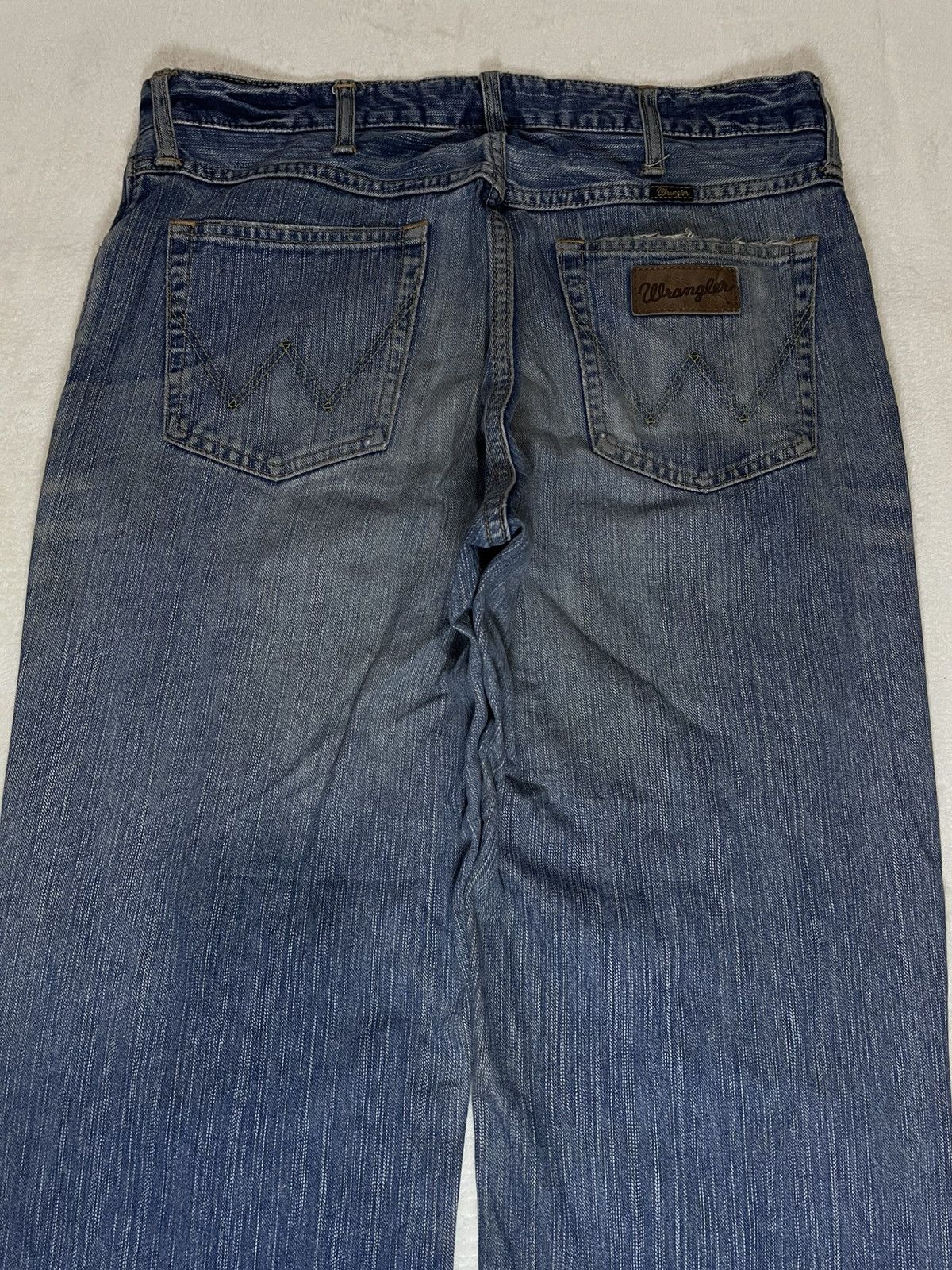Vintage Wrangler Faded Distress Denim Jeans
