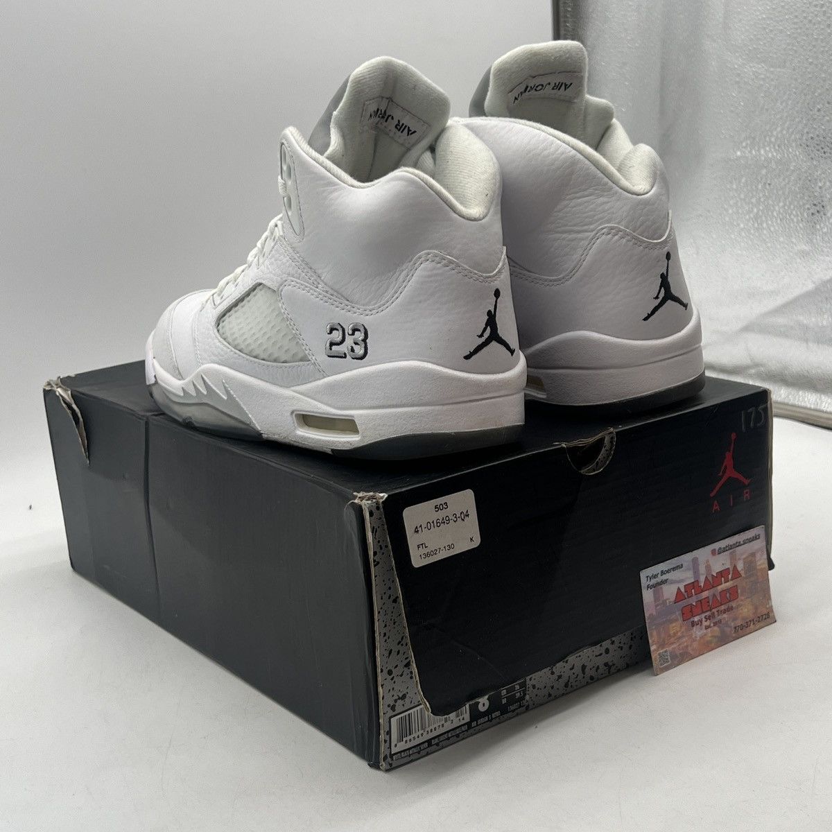 Jordan Brand Air Jordan 5 metallic white Size US 8 / EU 41 - 4 Thumbnail