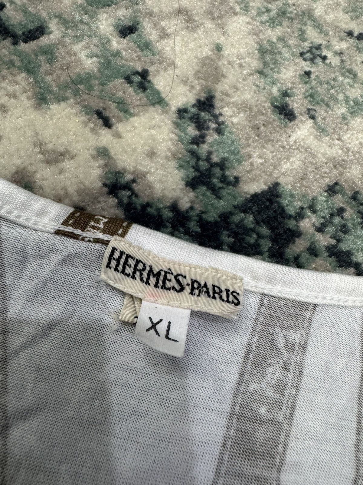 Hermes × Vintage VINTAGE HERMES RIBBON PRINT SLEEVELESS SHIRT TOP Size XL / US 12-14 / IT 48-50 - 5 Thumbnail