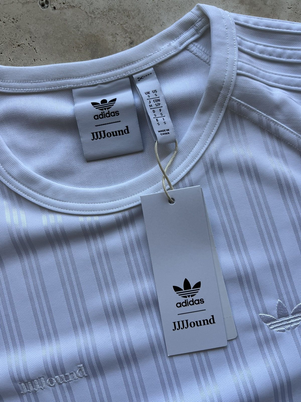Adidas × JJJJound NEW S Jjjjound Adidas Football Jersey White T Shirt Size US S / EU 44-46 / 1 - 6 Thumbnail