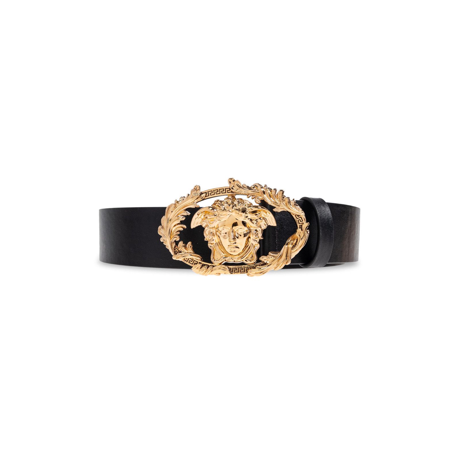 Versace VERSACE Black Leather Belt New & Authentic (Men's size:90;) Size ONE SIZE - 1 Thumbnail