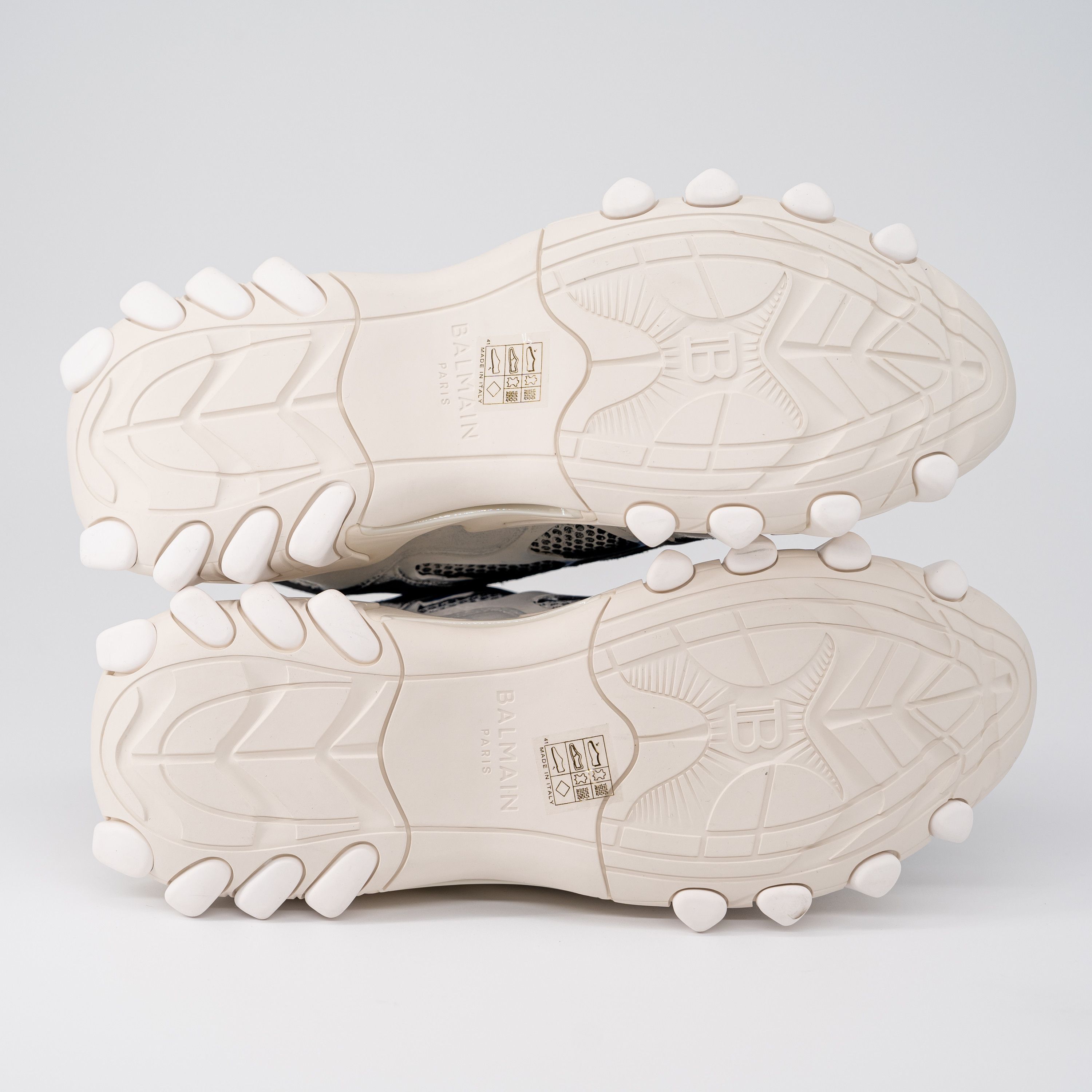 Balmain size 42/ US 9 - Balmain B-East Black Blue painted sneakers Size US 9 / EU 42 - 4 Thumbnail
