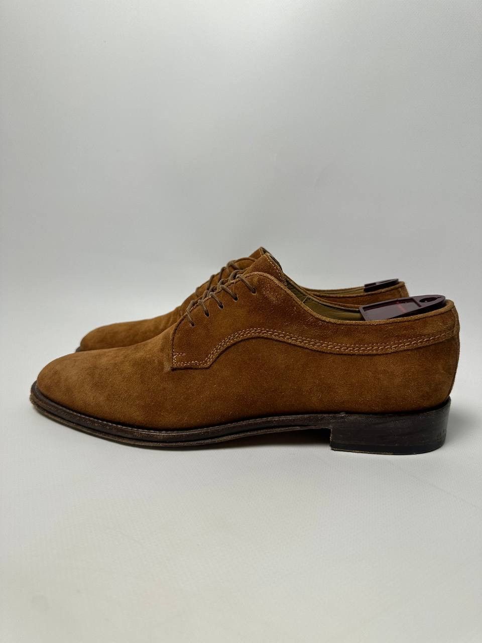 Corvari Brown Suede HandMade Italy Oxford Dress Shoes