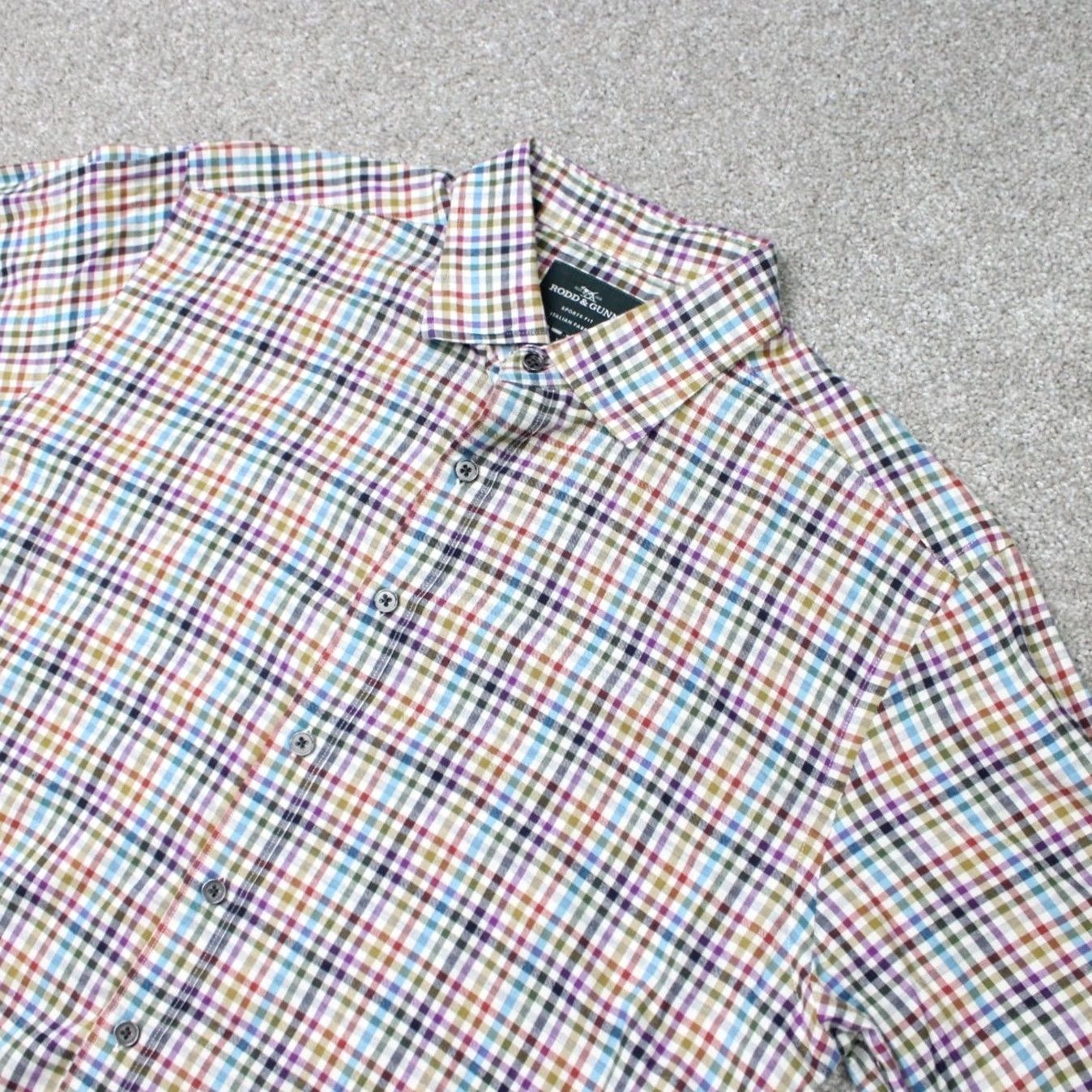 Rodd & Gunn Rodd & Gunn Shirt Mens XL Colorful Sports Fit Italian Fabric Long Sleeve Cotton Size US XL / EU 56 / 4 - 3 Thumbnail