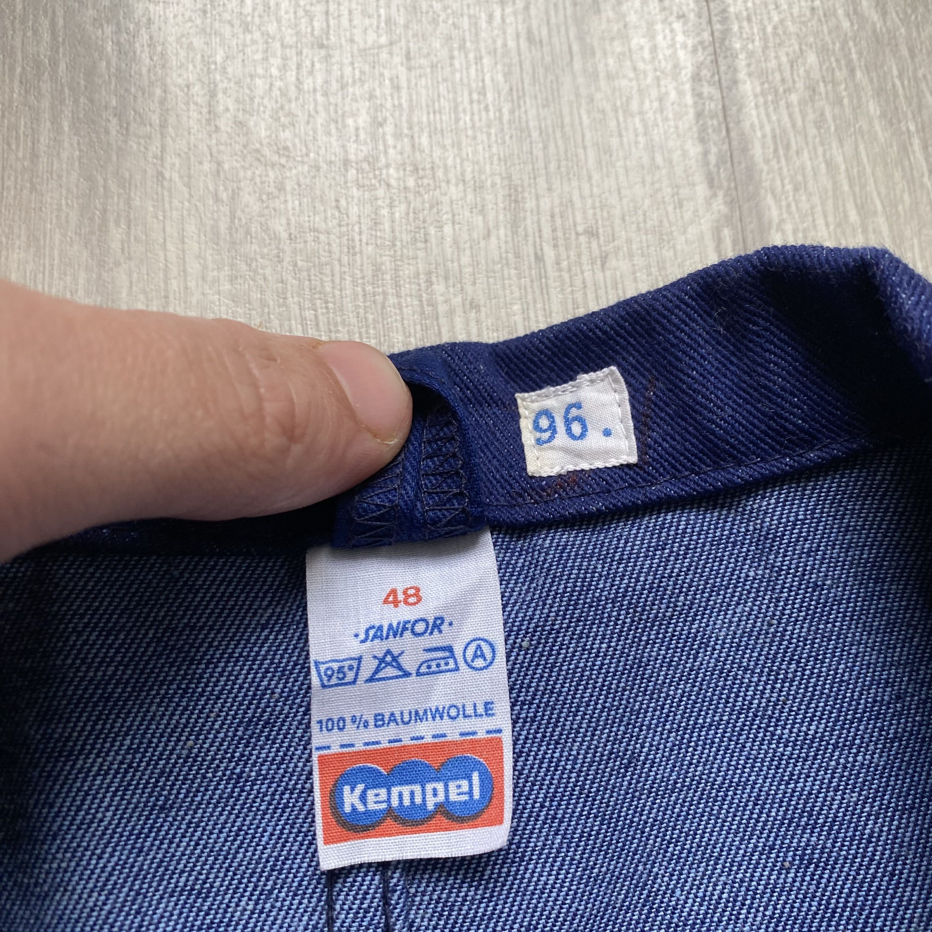 Le Laboureur Vintage 70-80 Heavy Denim Sanfor French Chore jacket Size US M / EU 48-50 / 2 - 9 Thumbnail