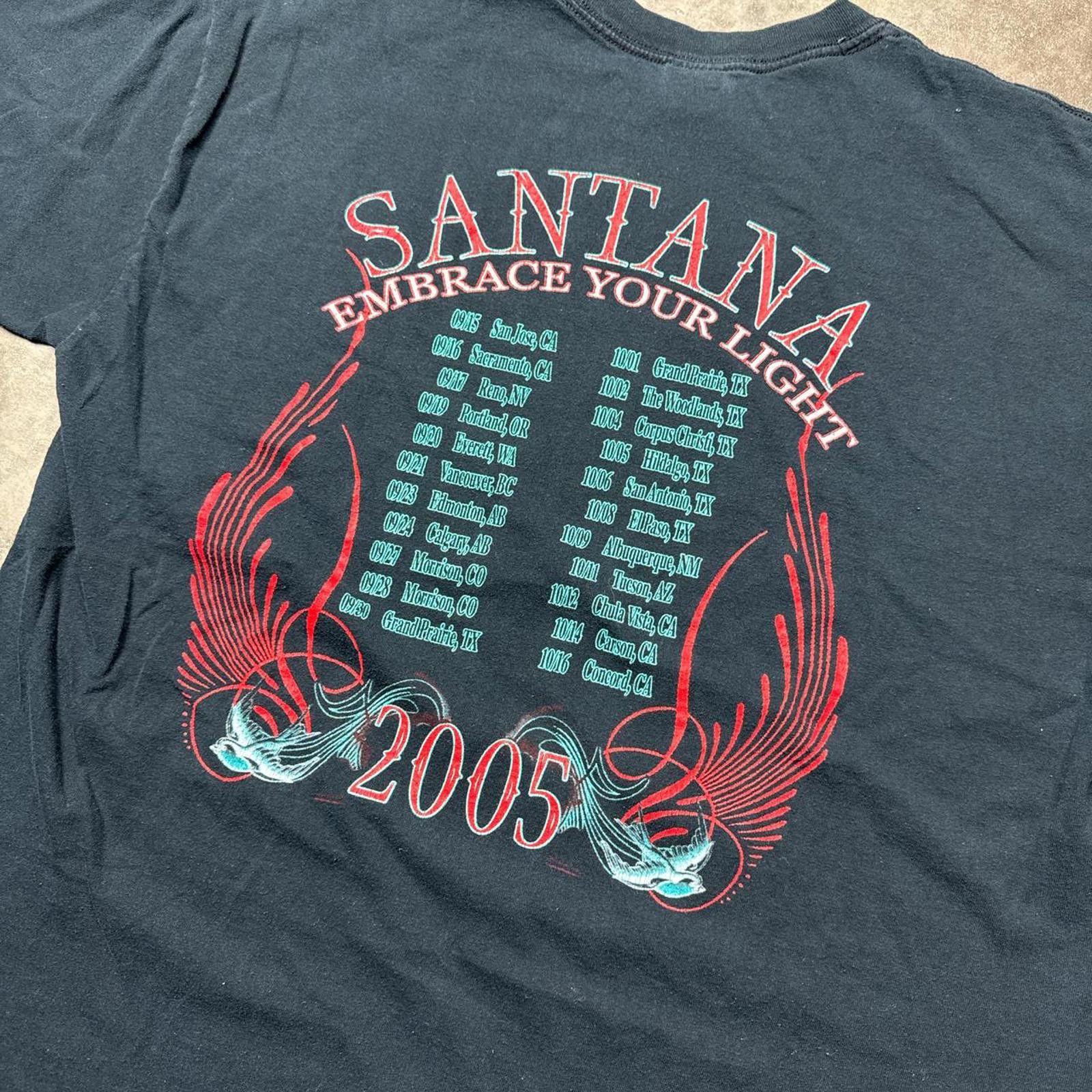 Gildan Carlos Santana Embrace Your Light 2005 Tour Y2k T-Shirt Size US L / EU 52-54 / 3 - 5 Thumbnail