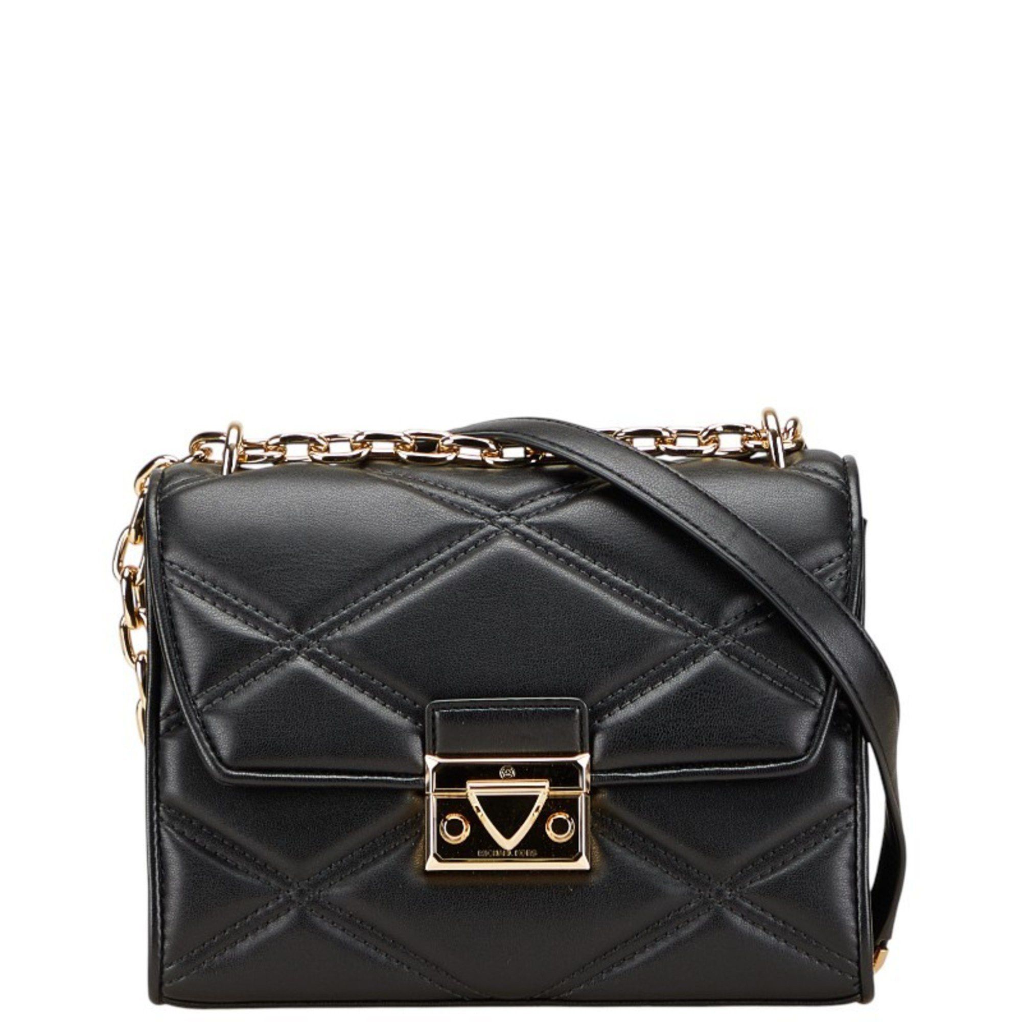 Michael Kors Michael Kors Serena Quilted Chain Shoulder Bag 35S2GNRL2U in Black Faux Leather Size ONE SIZE - 1 Thumbnail