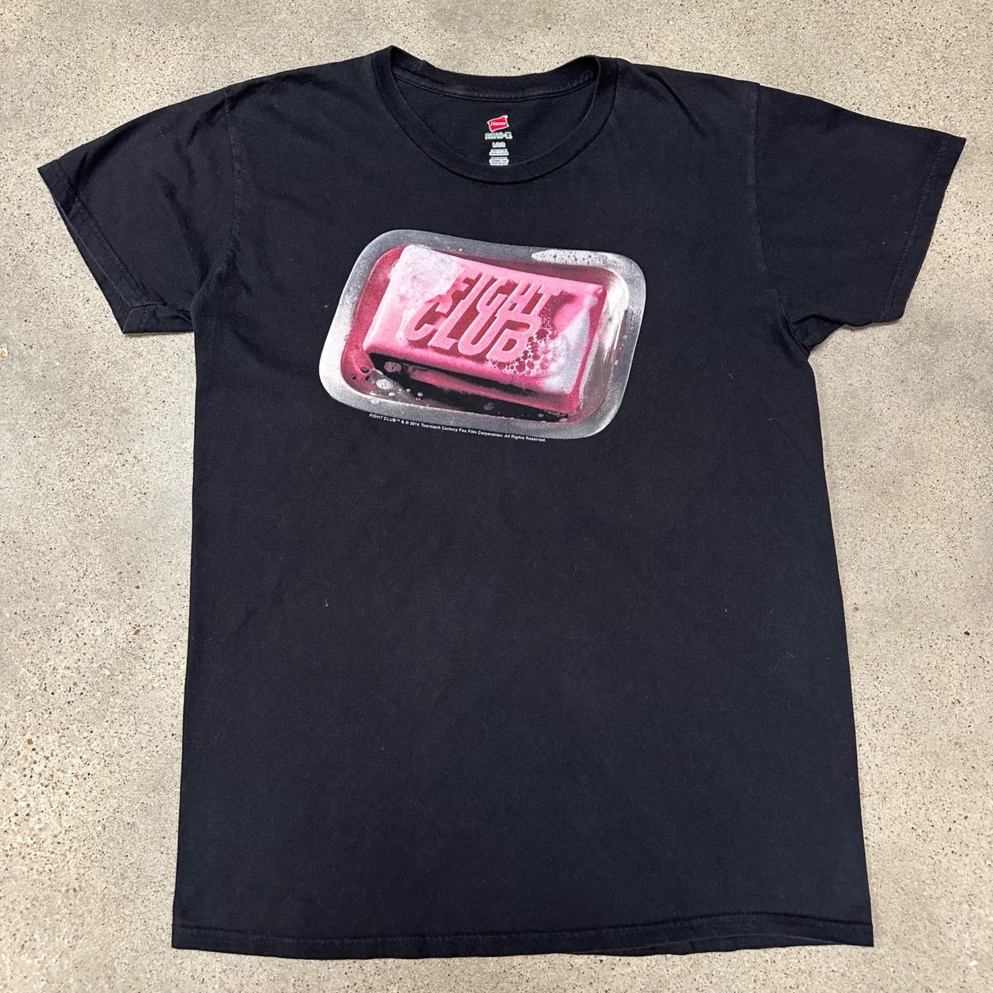 Movie × Streetwear × Vintage 2000s Fight Club Black T-Shirt